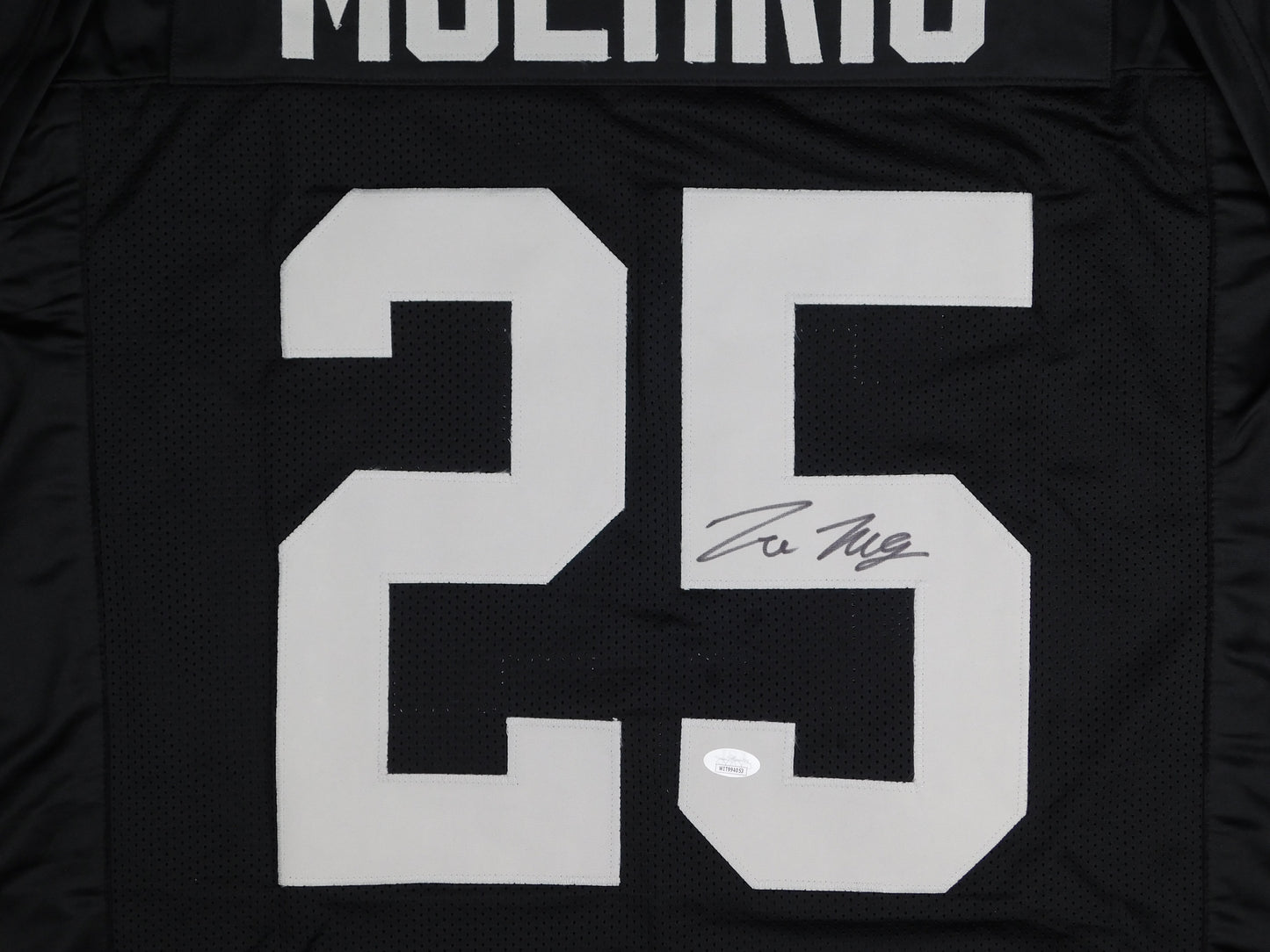 Tre'von Moehrig Signed Autograph Black Las Vegas Raiders Football Jersey JSA COA