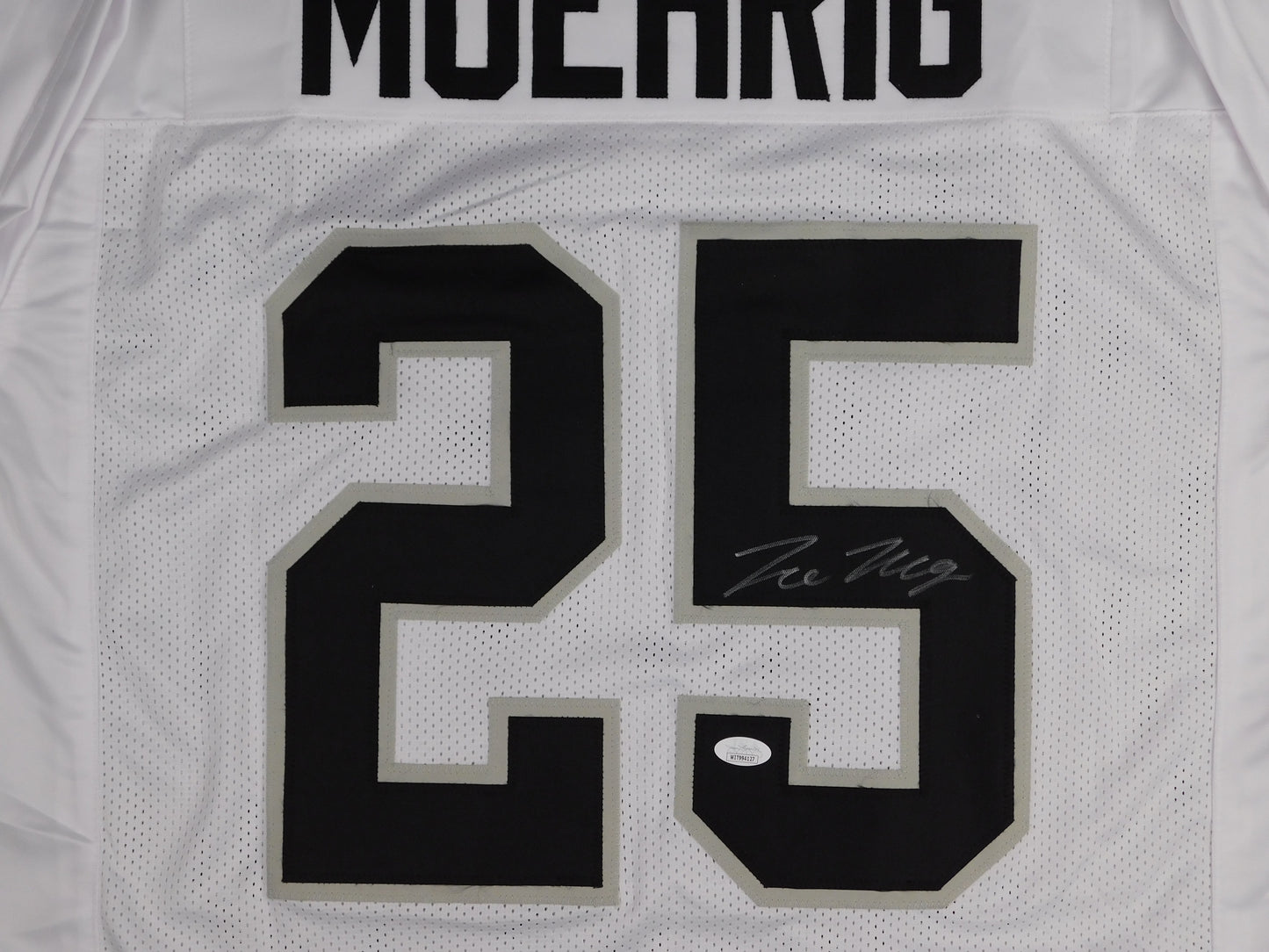 Tre'von Moehrig Signed Autograph White Las Vegas Raiders Football Jersey JSA COA