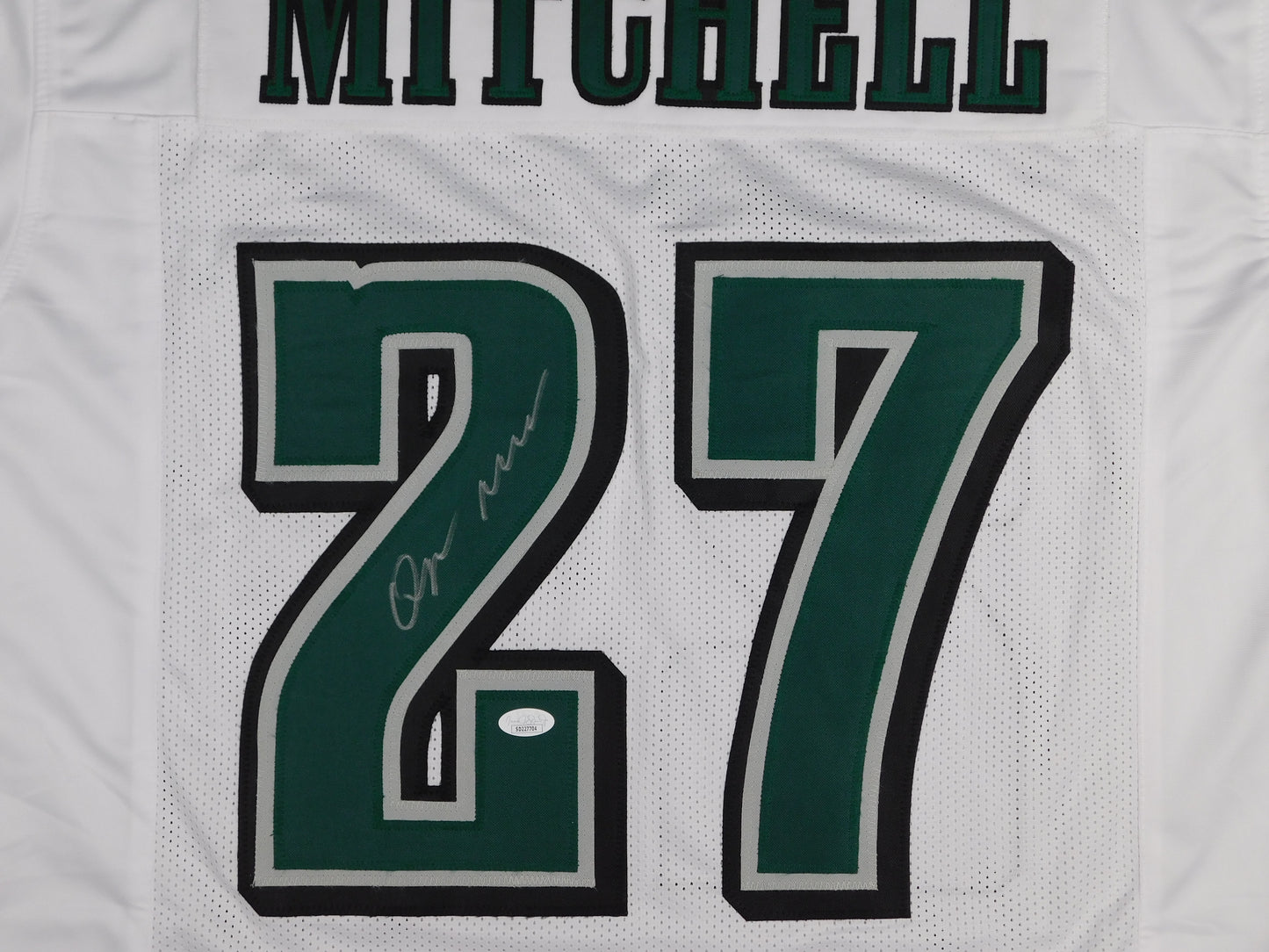 Quinyon Mitchell Signed Autographed Philadelphia Eagles White Football Jersey JSA COA