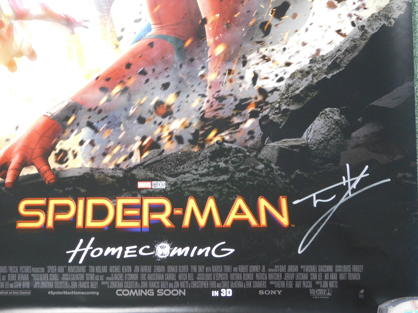 Tom Holland Signed Autographed 27x40 Spider-Man Homecoming Poster Marvel MCU COA