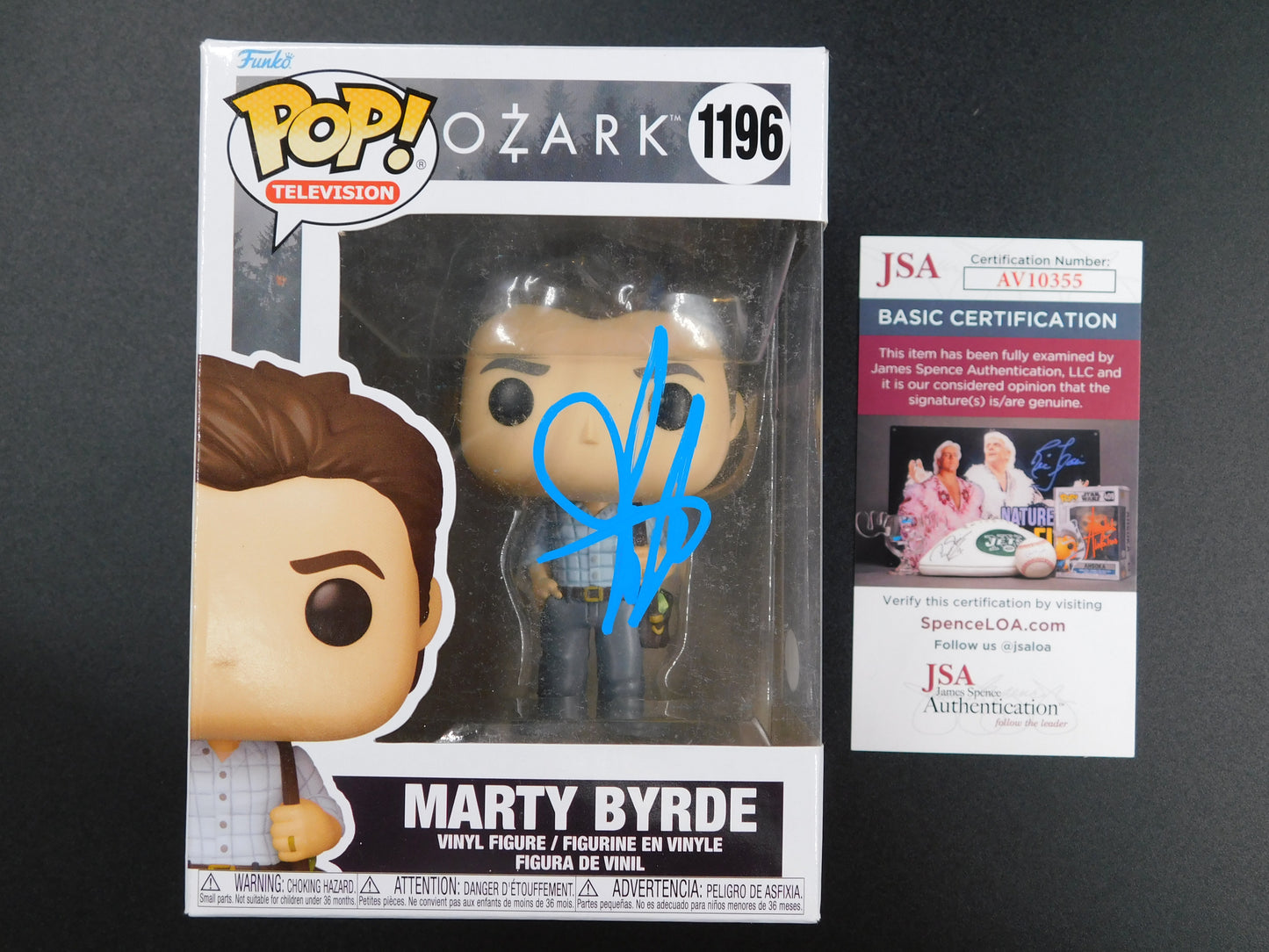Jason Bateman Signed Autograph Funko Pop 1196 Marty Byrde Ozark Netflix JSA COA