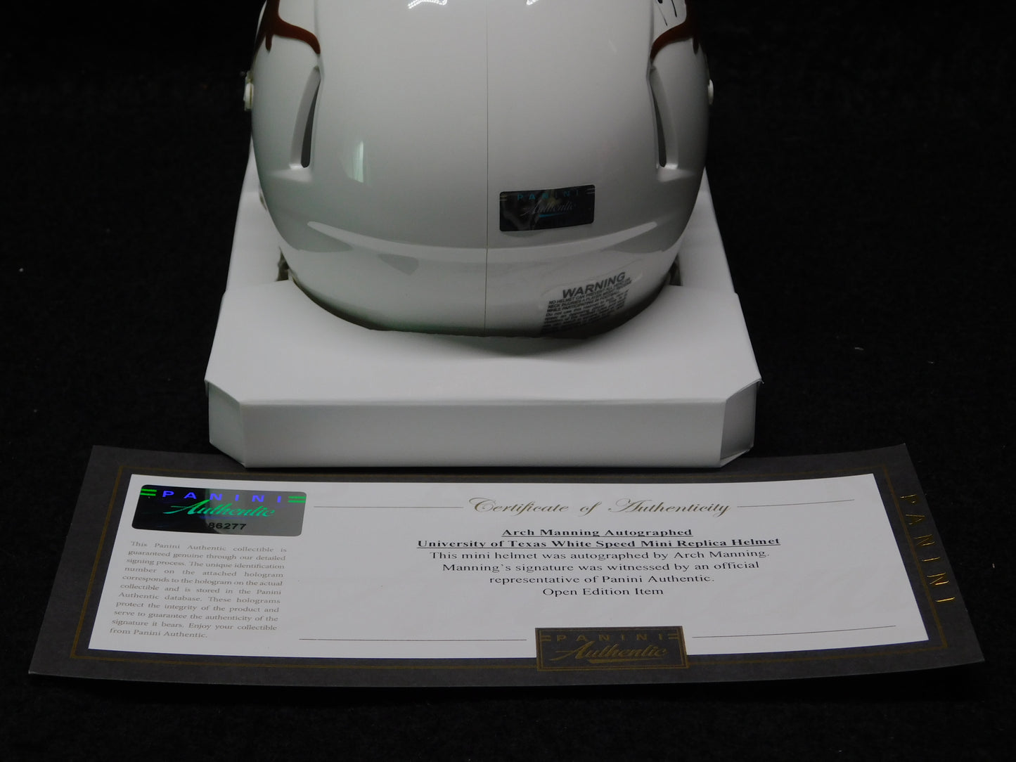 Arch Manning Signed Autographed Texas Longhorns White Mini Helmet Panini COA