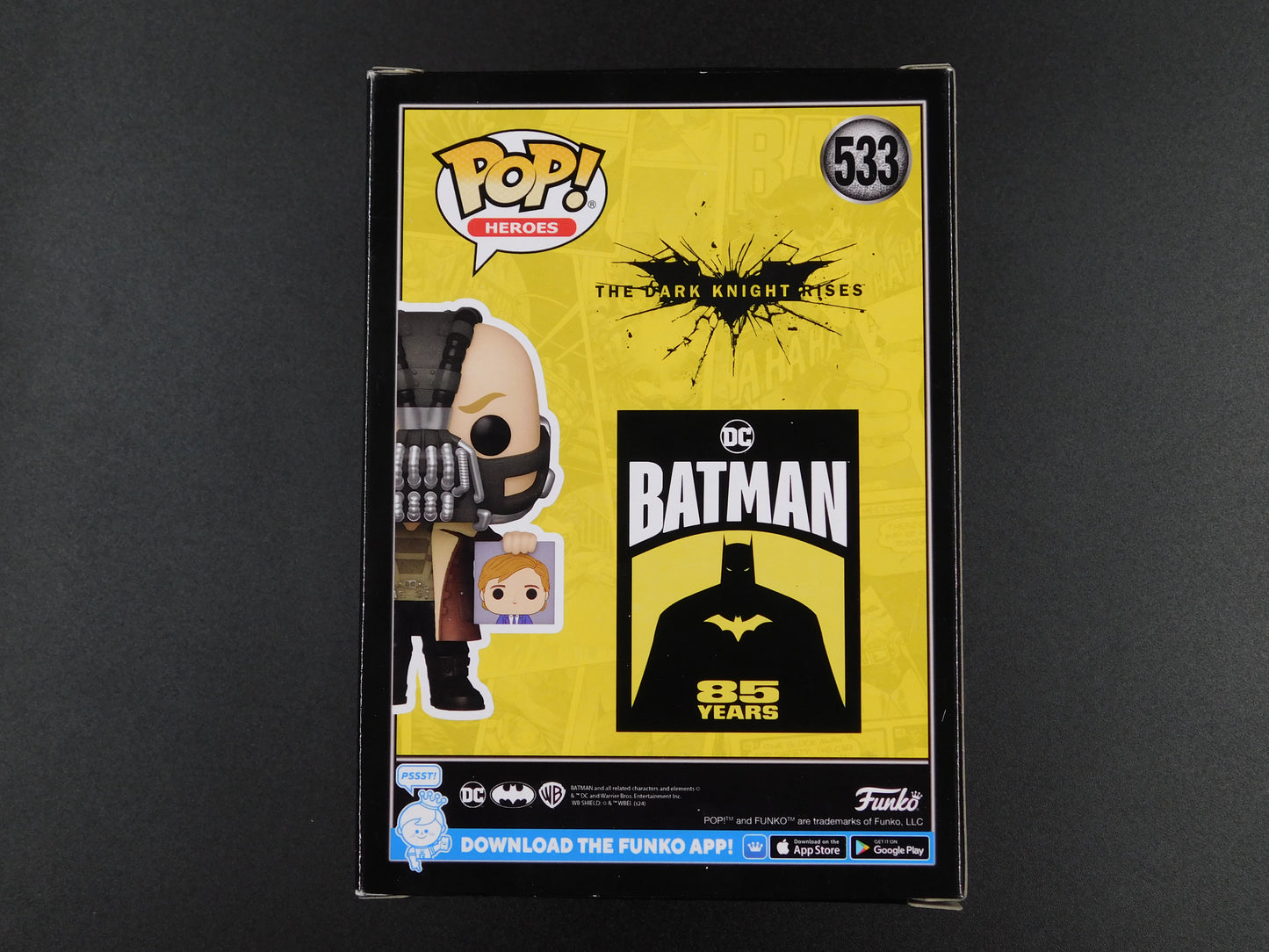 Tom Hardy Signed Autographed Funko Pop 553 Bane Batman The Dark Knight JSA COA A