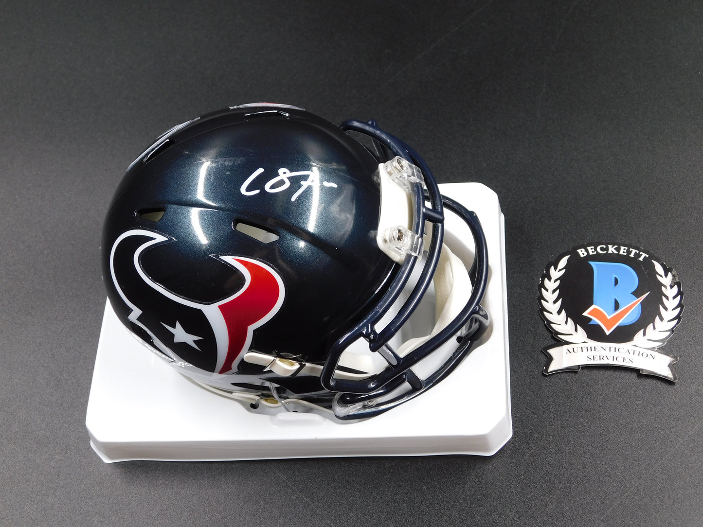 Cade Stover Signed Autographed Houston Texans Football Mini Helmet OSU BAS COA