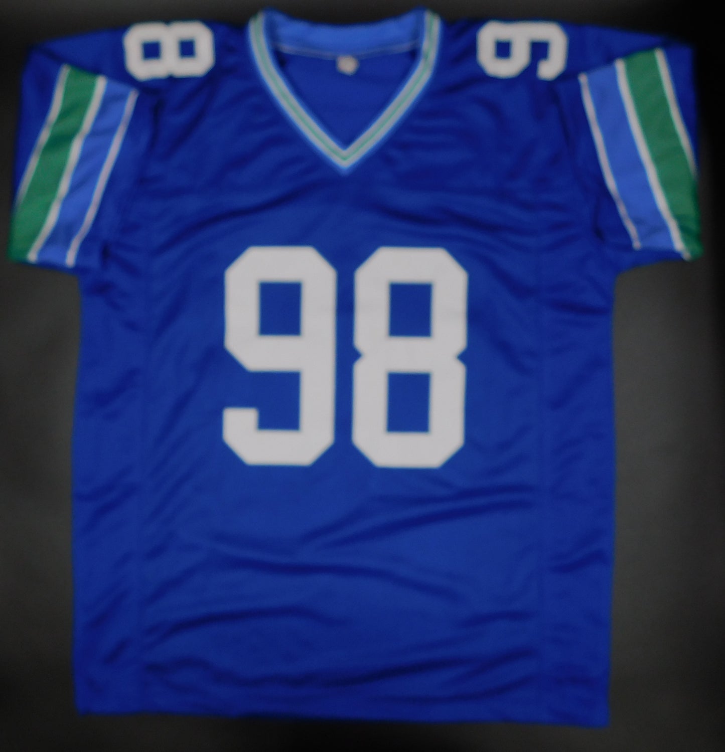 Rylie Mills Signed Autographed Seattle Seahawks Throwback Blue Jersey JSA COA