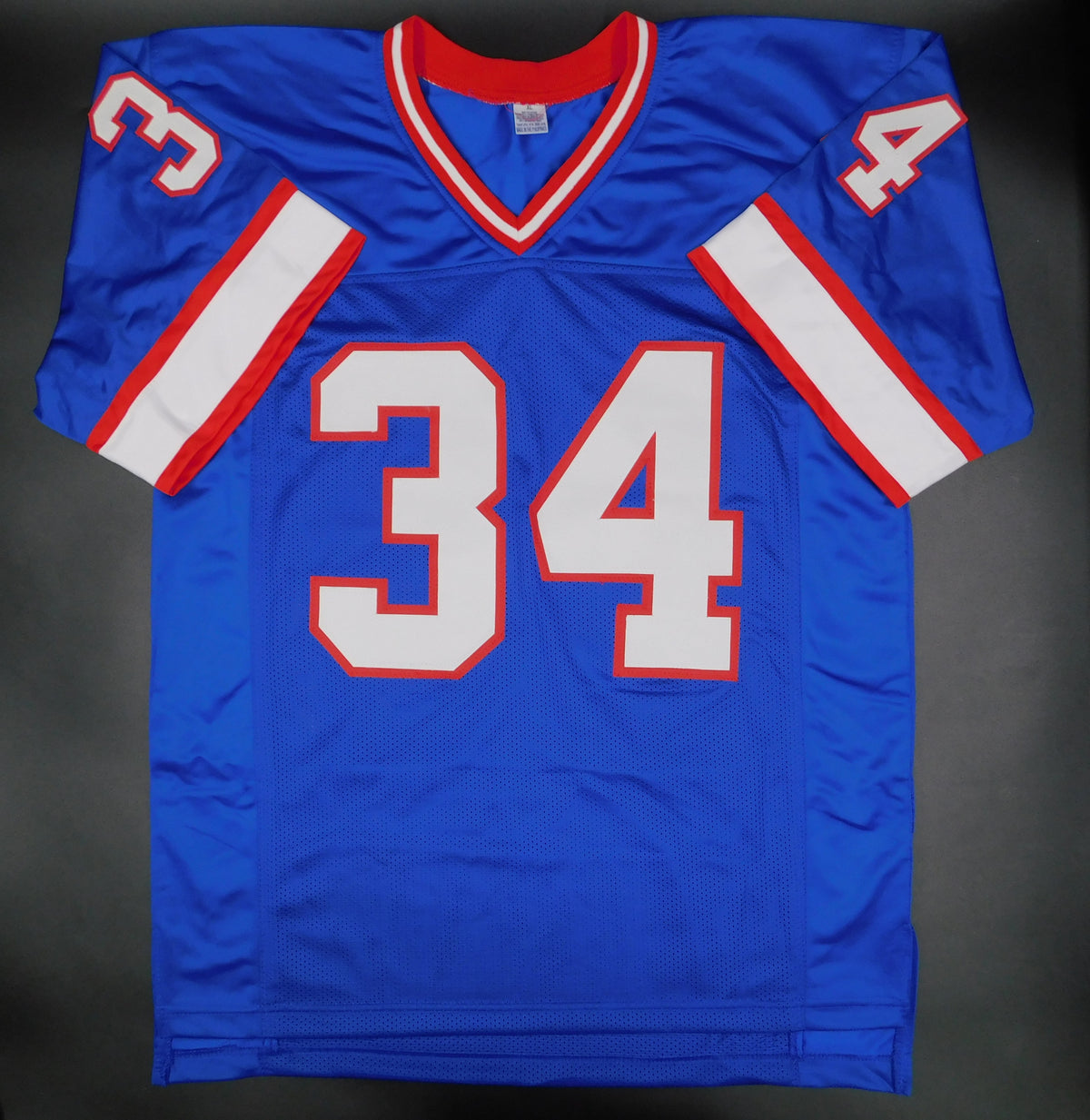 Thurman Thomas Signed Autographed Buffalo Bills Blue Football Jersey HOF BAS COA