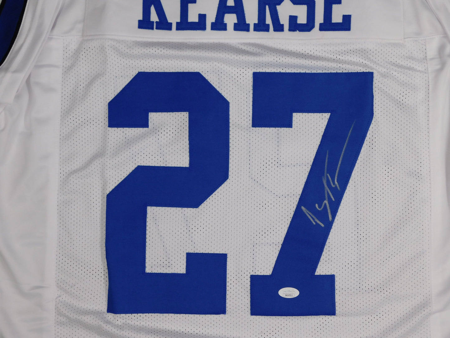 Jayron Kearse Signed Autographed Dallas Cowboys White Football Jersey JSA COA
