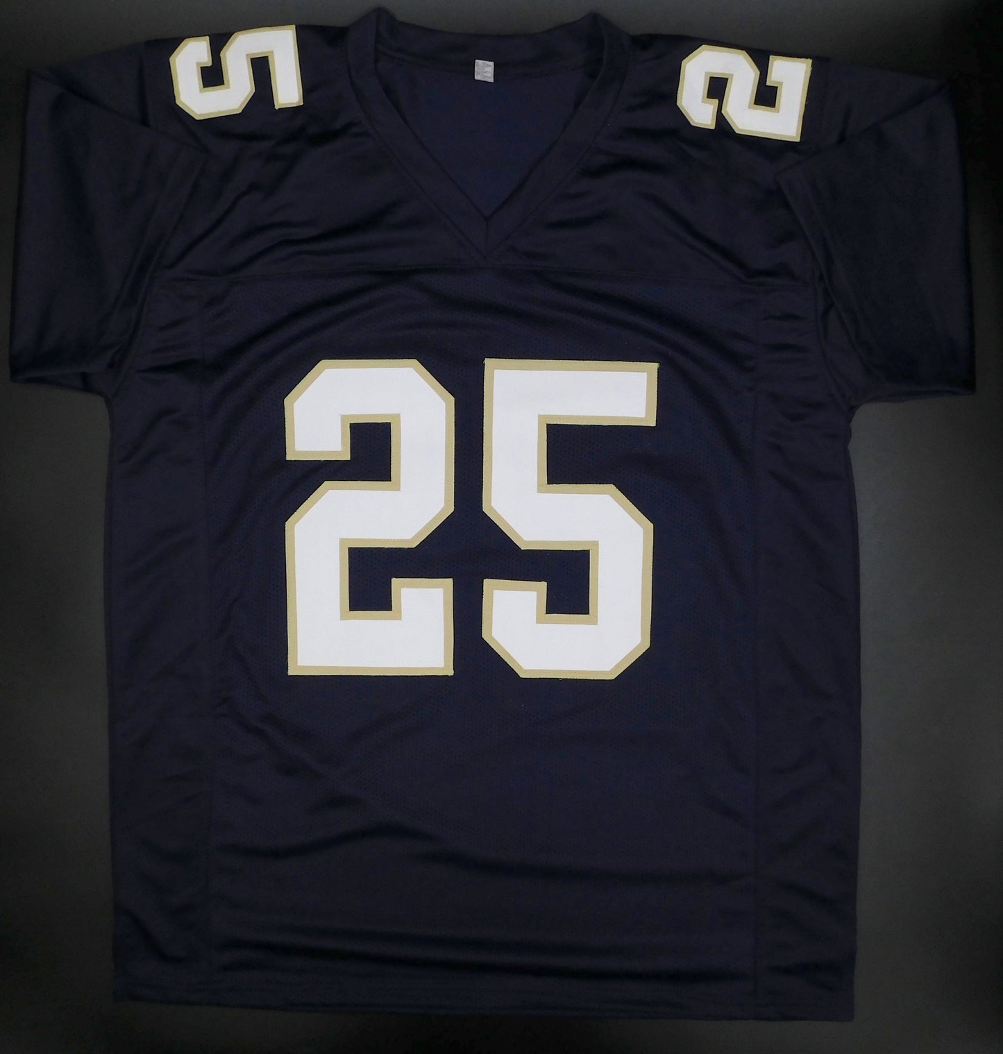 Raghib Rocket Ismail Signed Autographed Notre Dame Blue Football Jersey CFHOF JSA COA