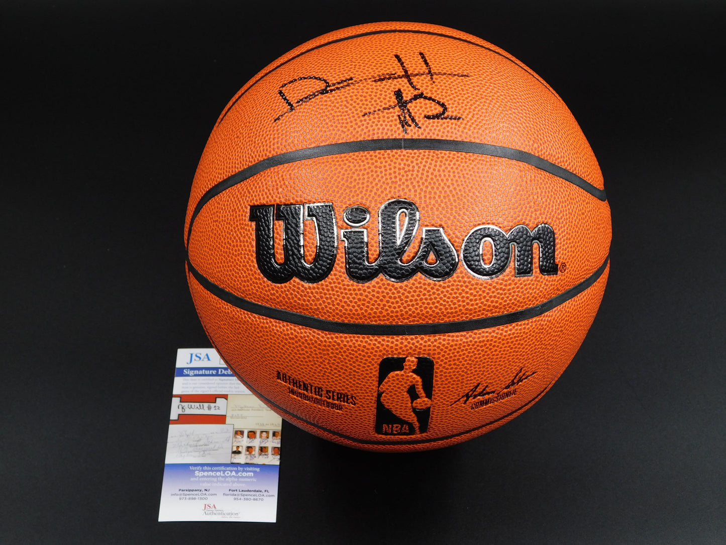 Dylan Harper Signed Authentic Wilson Indoor/Outdoor NBA Basketball Rutgers Scarlet Knights JSA COA Black Ink