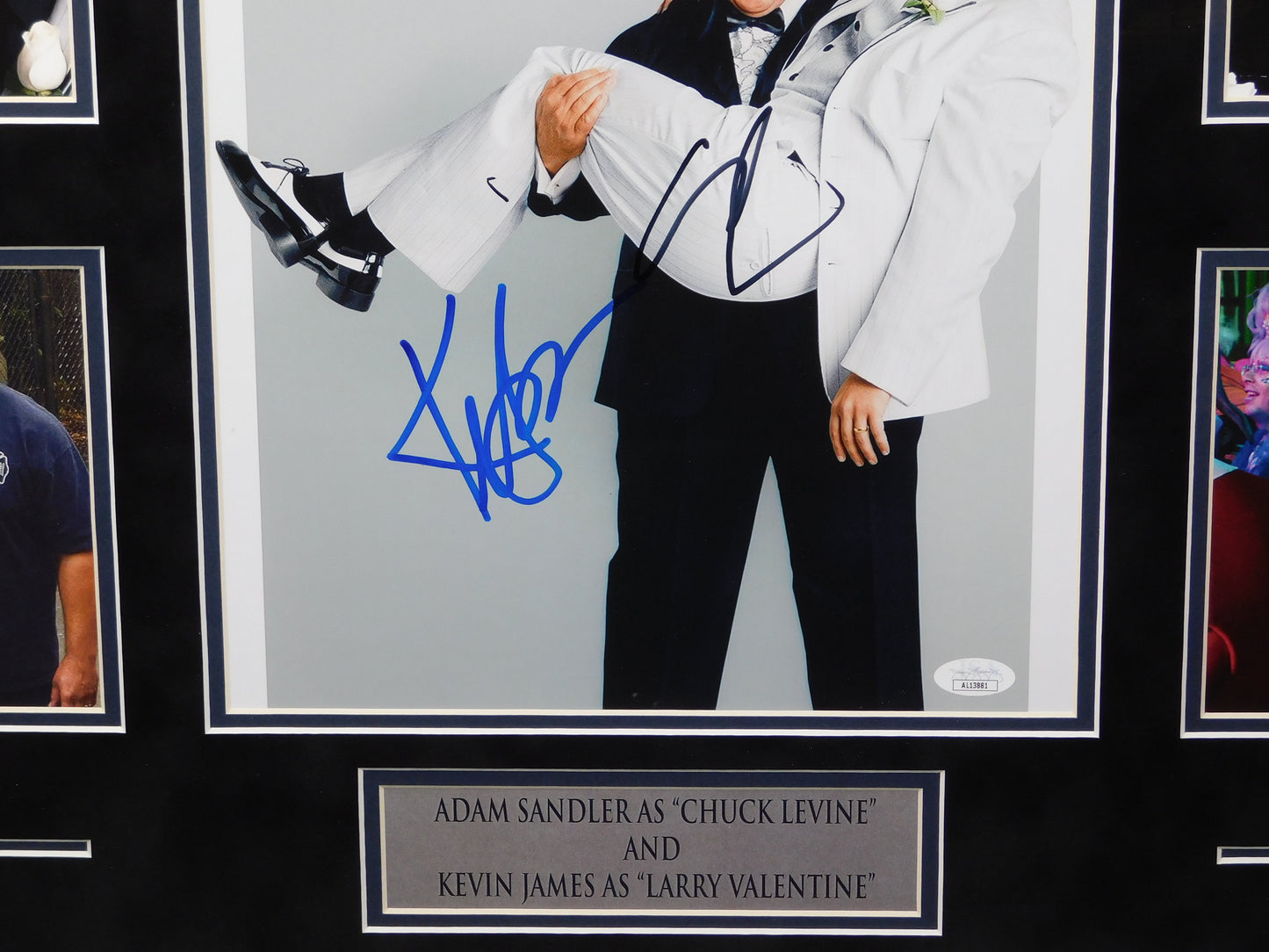 Adam Sandler & Kevin James Dual Signed Autographed Framed 11x14 Photo Chuck & Larry JSA COA