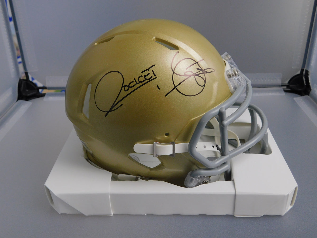 Raghib Rocket Ismail Signed Autographed Notre Dame Fighting Irish Mini Helmet JSA COA