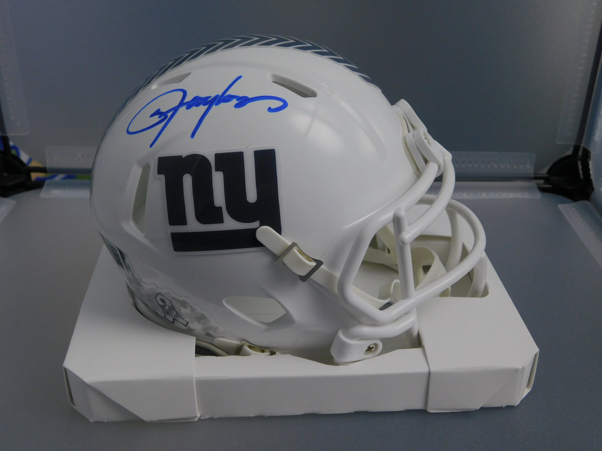 Lawrence Taylor Signed Autographed New York Giants STS Mini Helmet Blue BAS COA