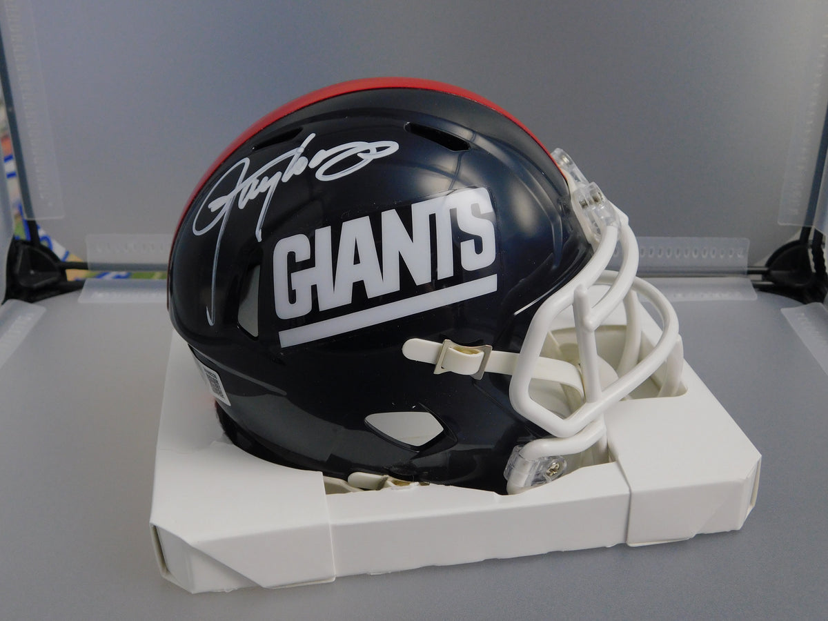 Lawrence Taylor Signed Autographed New York Giants Throwback Mini Helmet BAS COA