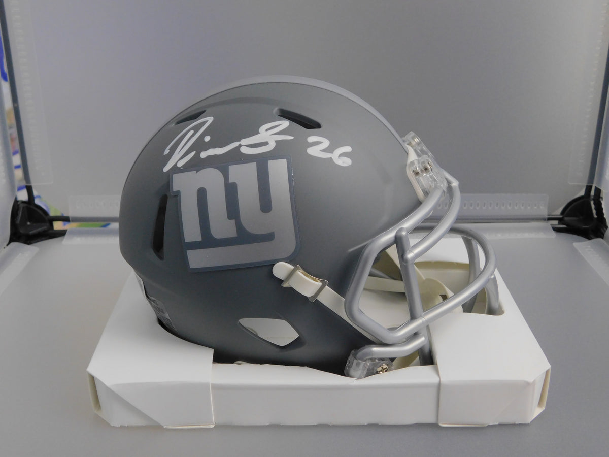 Devin Singletary Signed Autographed New York Giants Slate Mini Helmet BAS COA