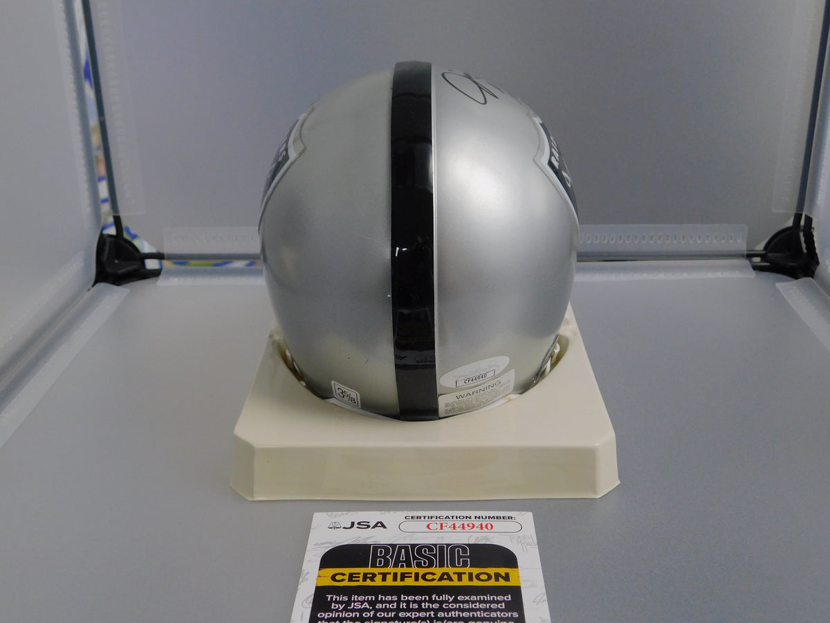 Jim Otto Signed Inscribed HOF Oakland Raiders Throwback VSR4 Mini Helmet JSA COA