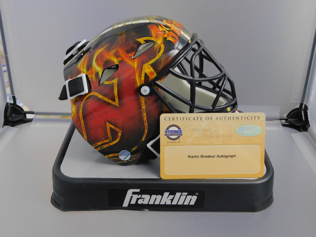 Martin Brodeur Signed Autographed New Jersey Devils Mini Hockey Goalie Mask Steiner COA