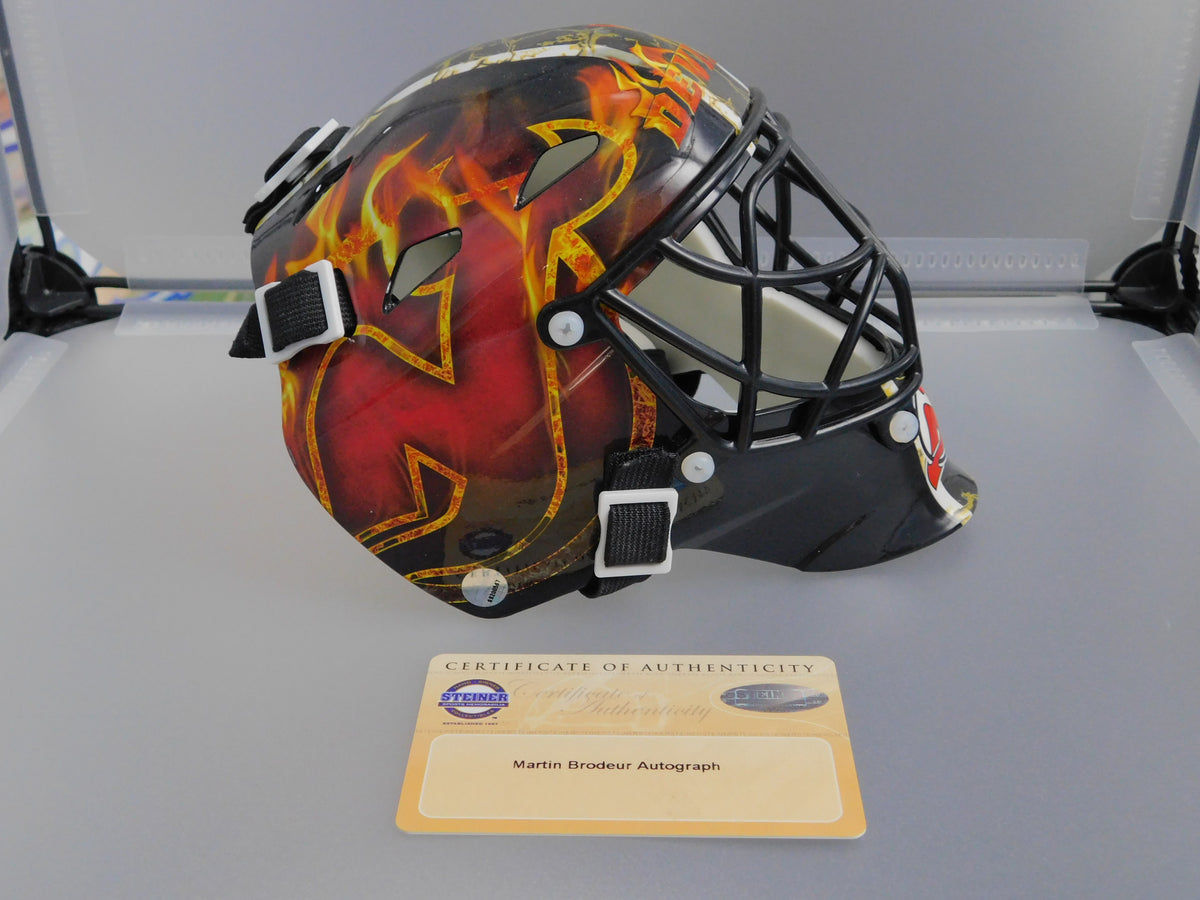 Martin Brodeur Signed Autographed New Jersey Devils Mini Hockey Goalie Mask Steiner COA