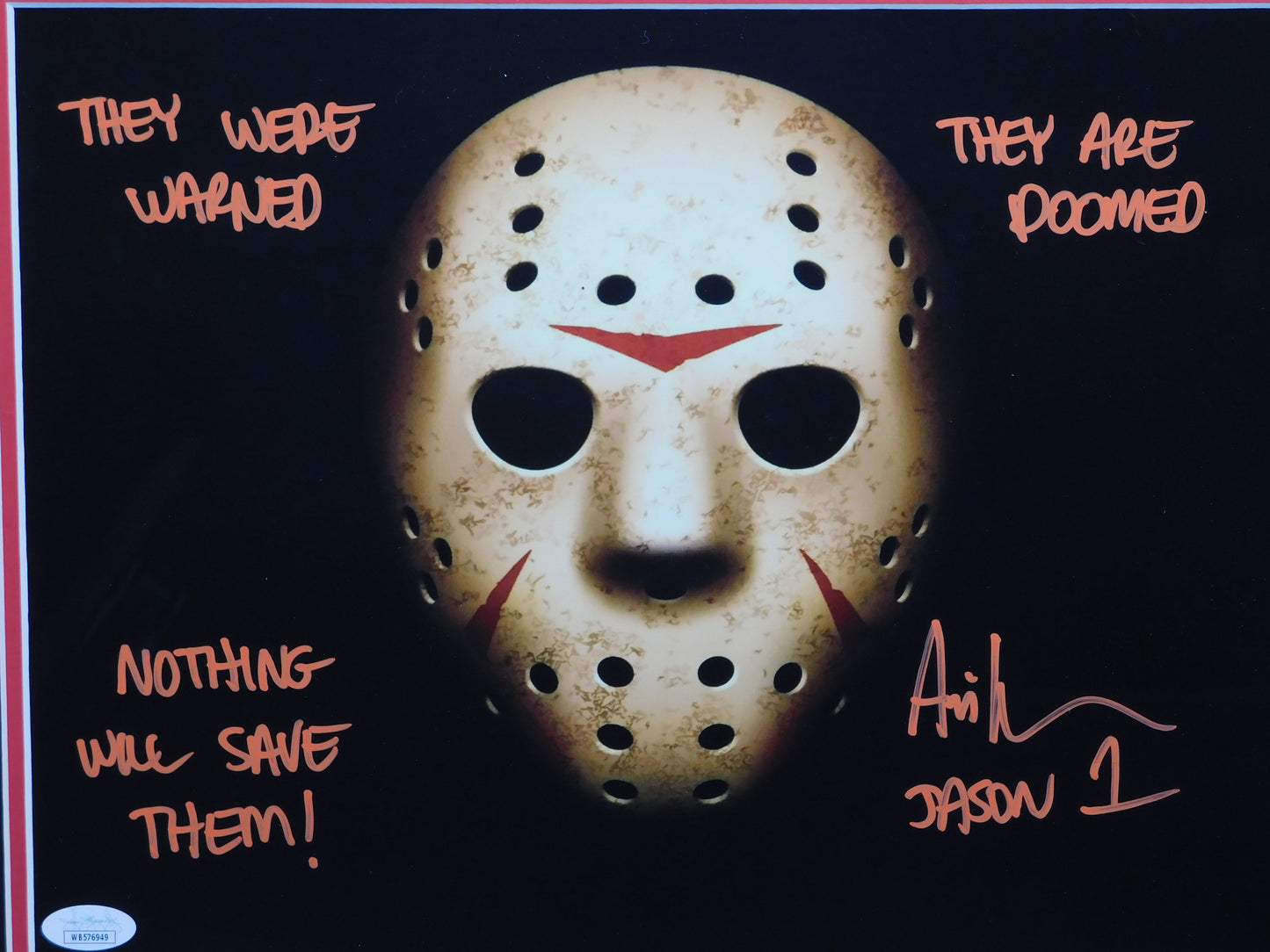 Ari Lehman Signed Autographed Framed 11x14 Photo Friday The 13th Jason Voorhees Mask JSA COA