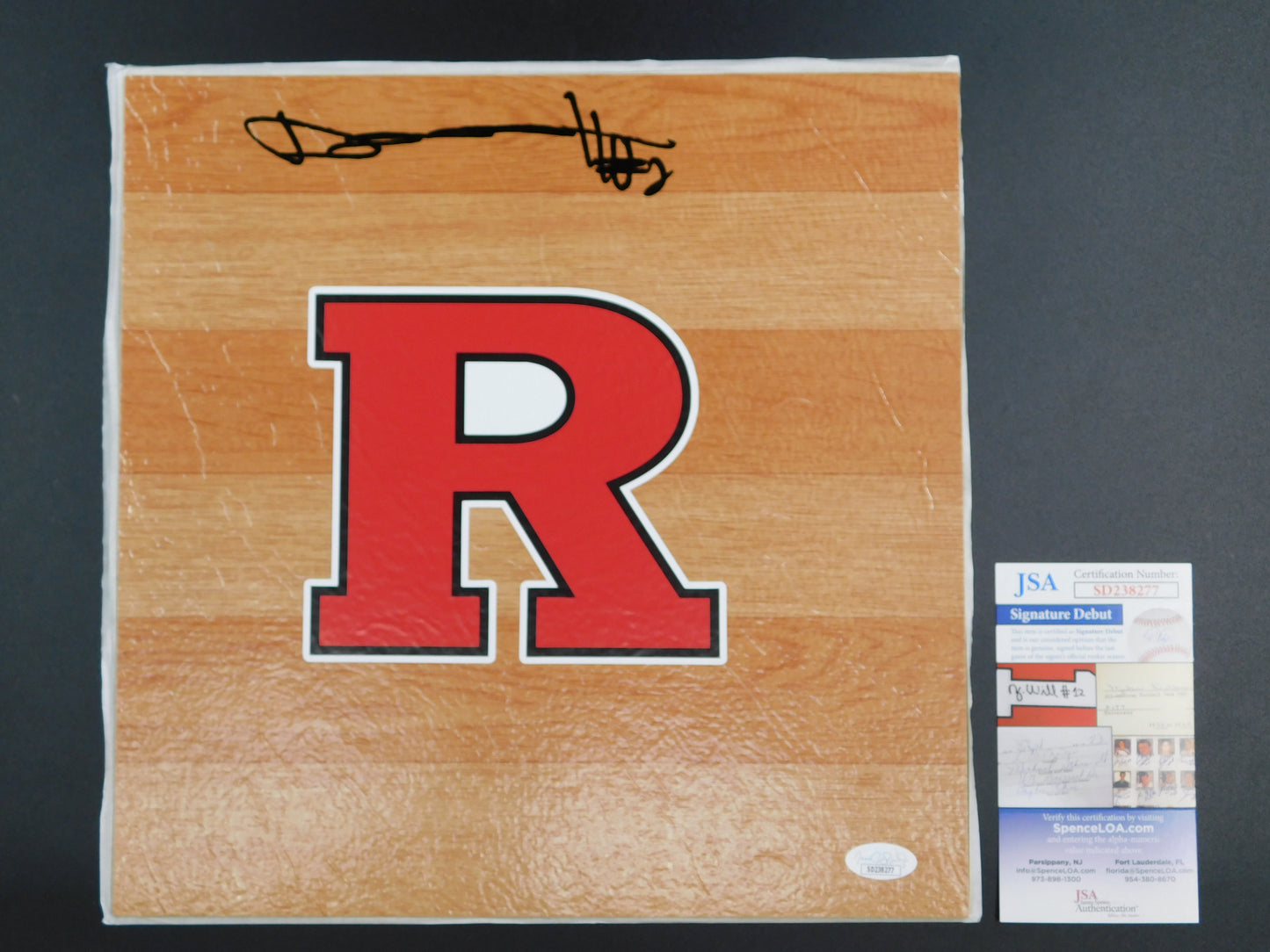 Dylan Harper Signed Autographed 12x12 Vinyl Floorboard Rutgers Scarlet Knights JSA COA