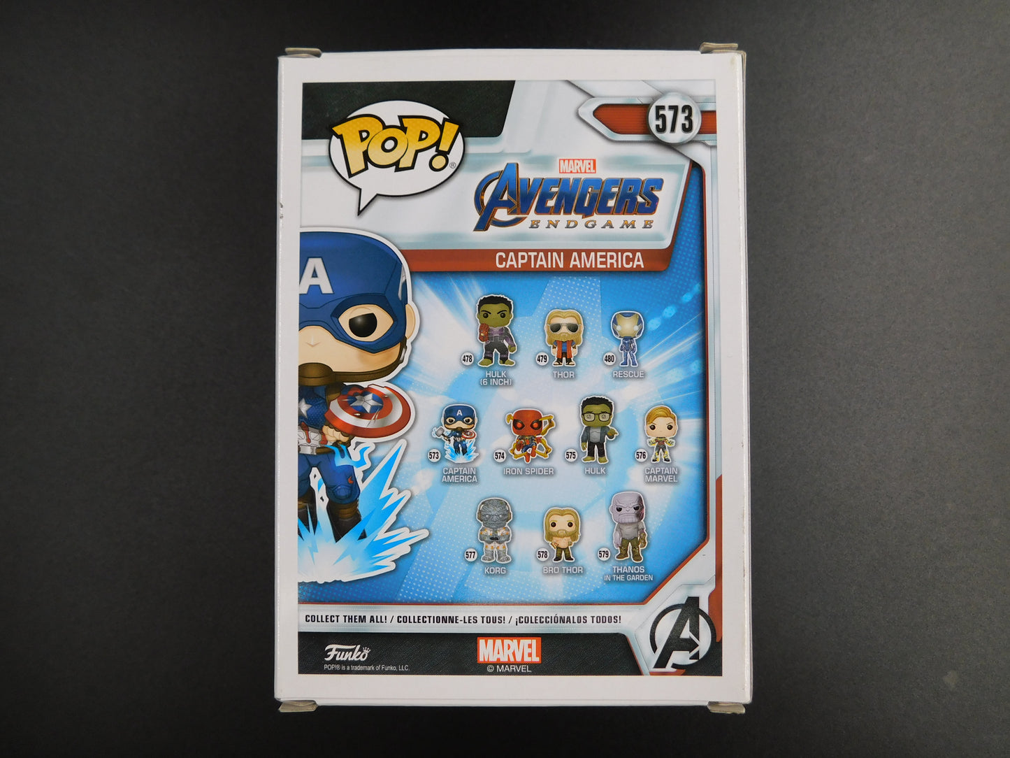 Chris Evans Signed Autographed Funko Pop 573 Captain America Marvel Avengers BAS COA