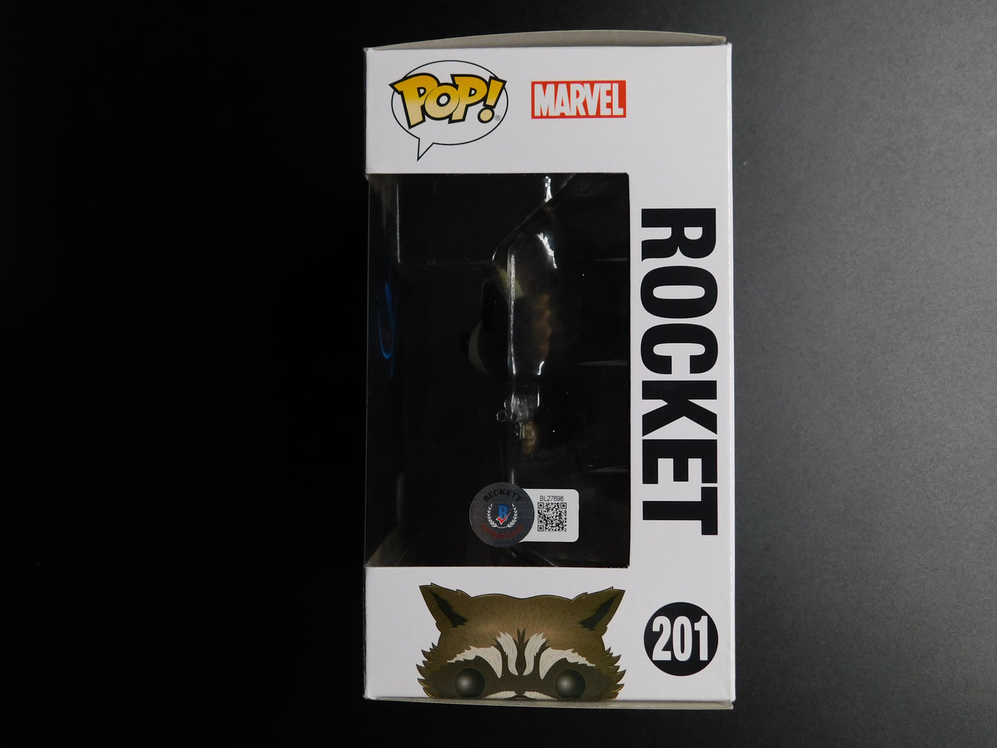 Bradley Cooper Signed Autographed Funko Pop 201 Rocket Marvel Guardians of the Galaxy BAS COA