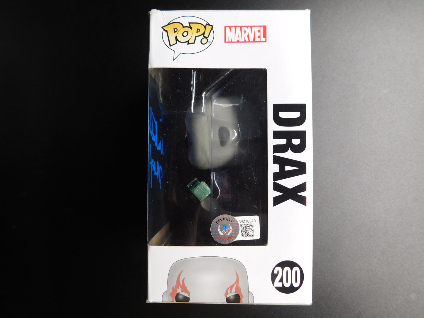 Dave Bautista Signed Autographed Funko Pop 200 Drax Marvel Guardians of the Galaxy BAS COA