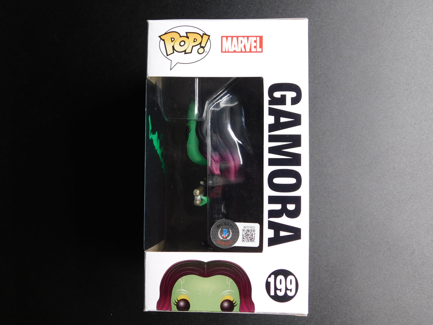 Zoe Saldana Signed Autographed Funko Pop 199 Guardians of the Galaxy Marvel BAS COA