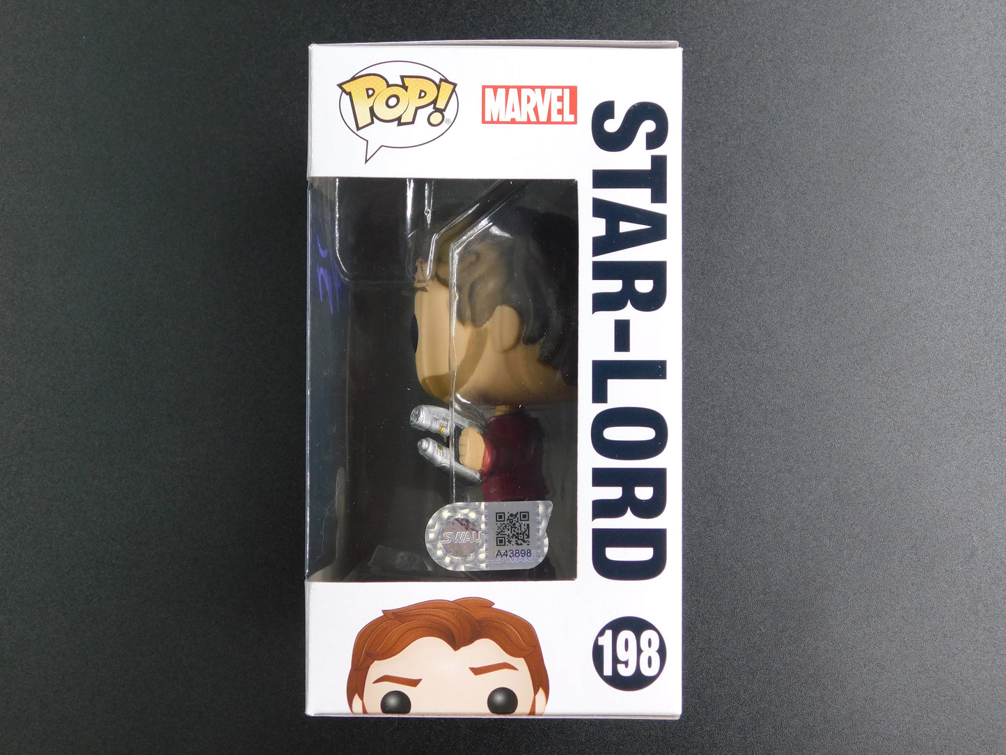 Chris Pratt Signed Autographed Funko Pop 198 Guardians of the Galaxy Marvel SWAU COA