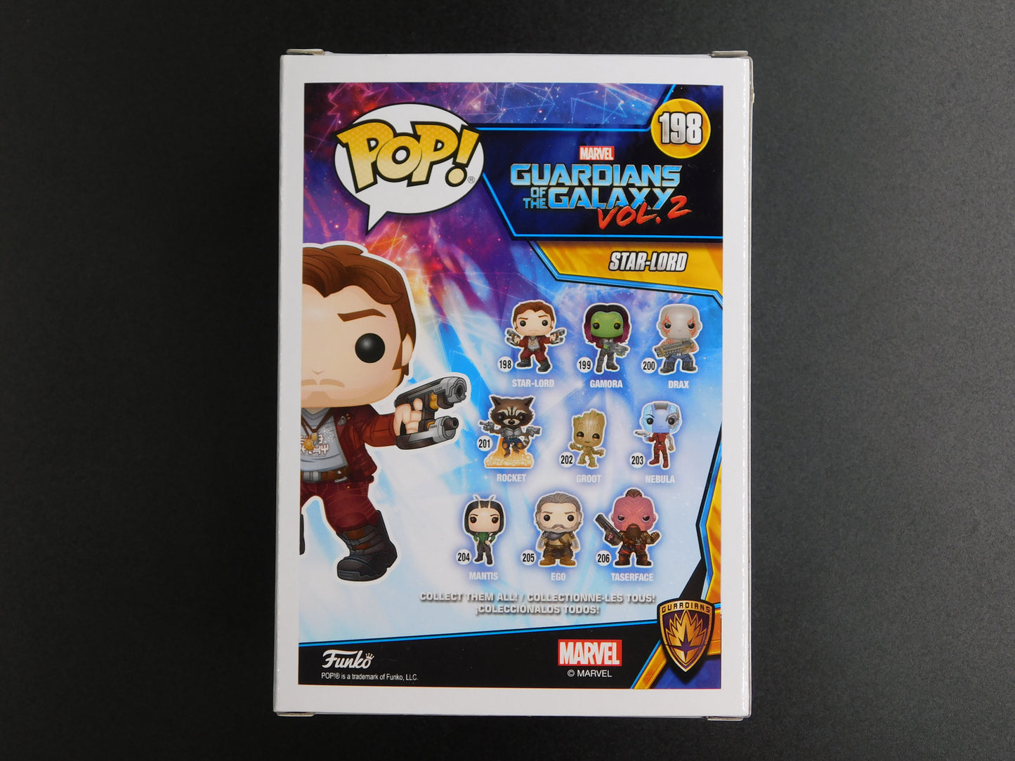 Chris Pratt Signed Autographed Funko Pop 198 Guardians of the Galaxy Marvel SWAU COA