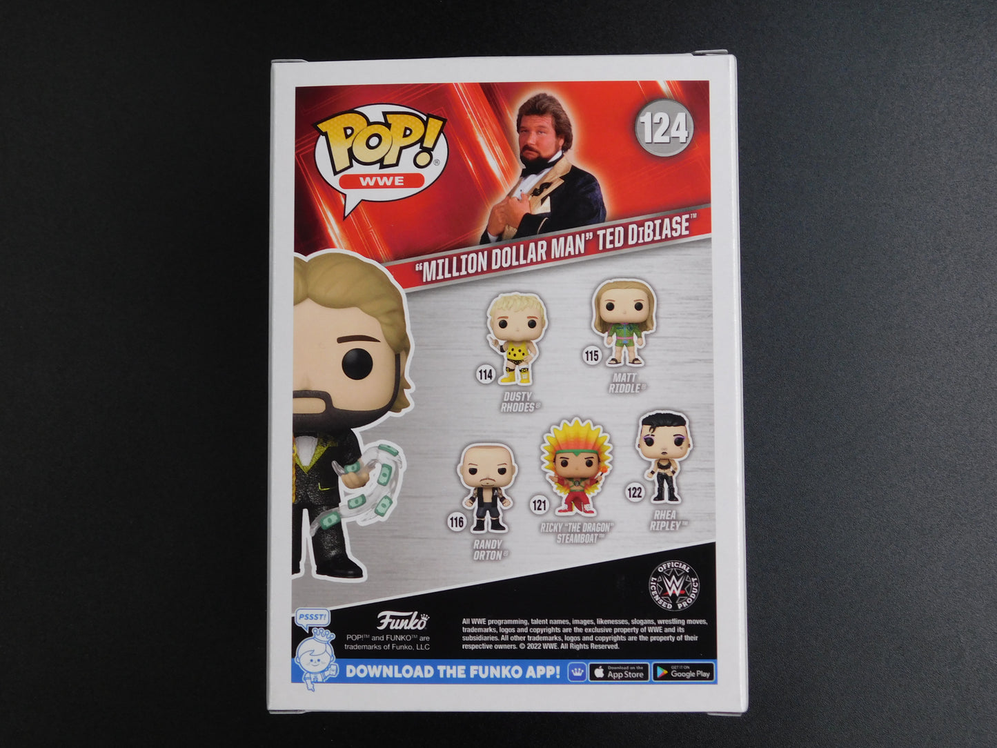 Ted DiBiase Signed Autographed Funko Pop 124 WWE Million Dollar Man WWF WWE JSA COA A