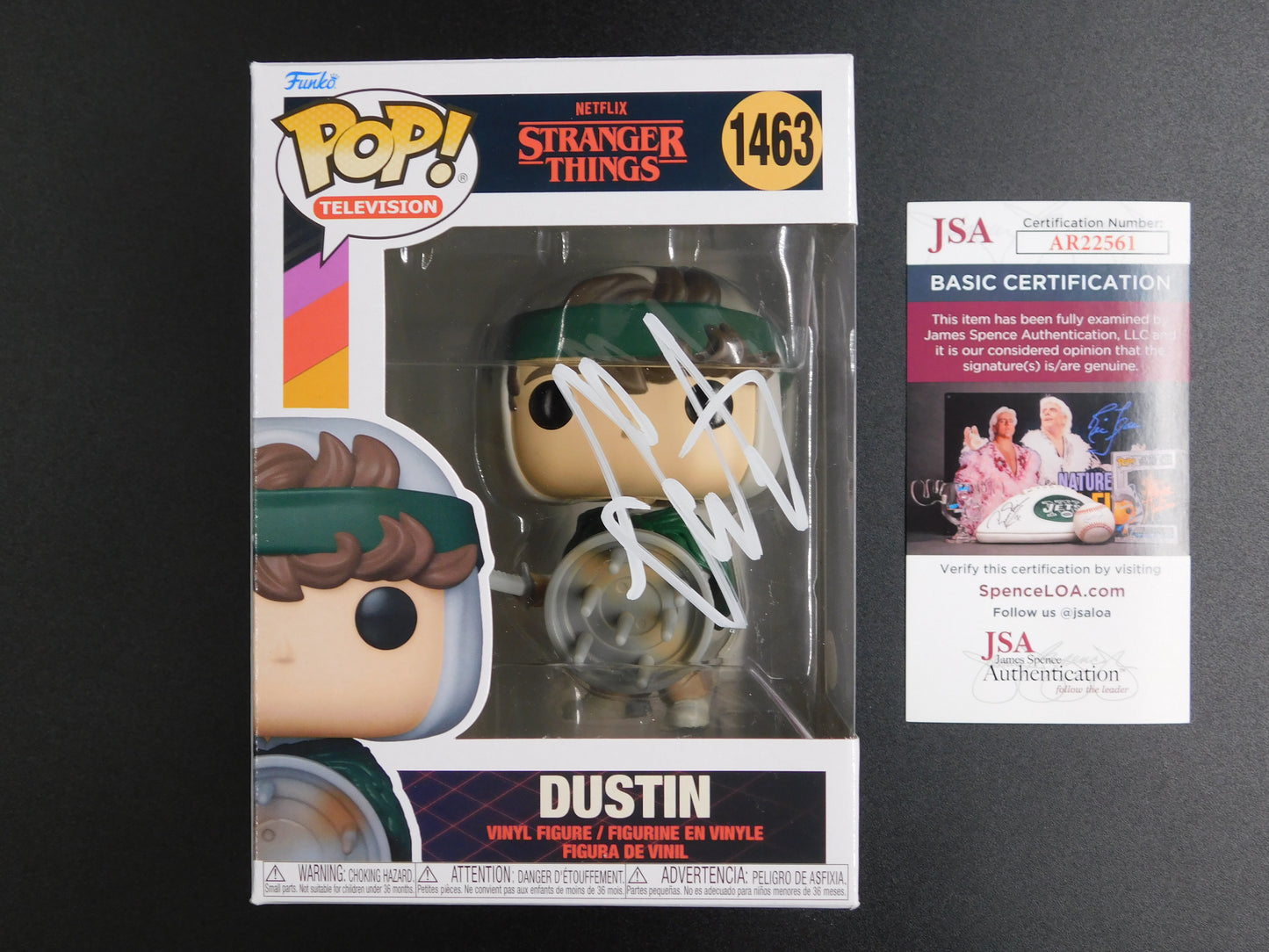 Gaten Matarazzo Signed Autographed Funko Pop 1463 Dustin Stranger Things Netflix JSA COA