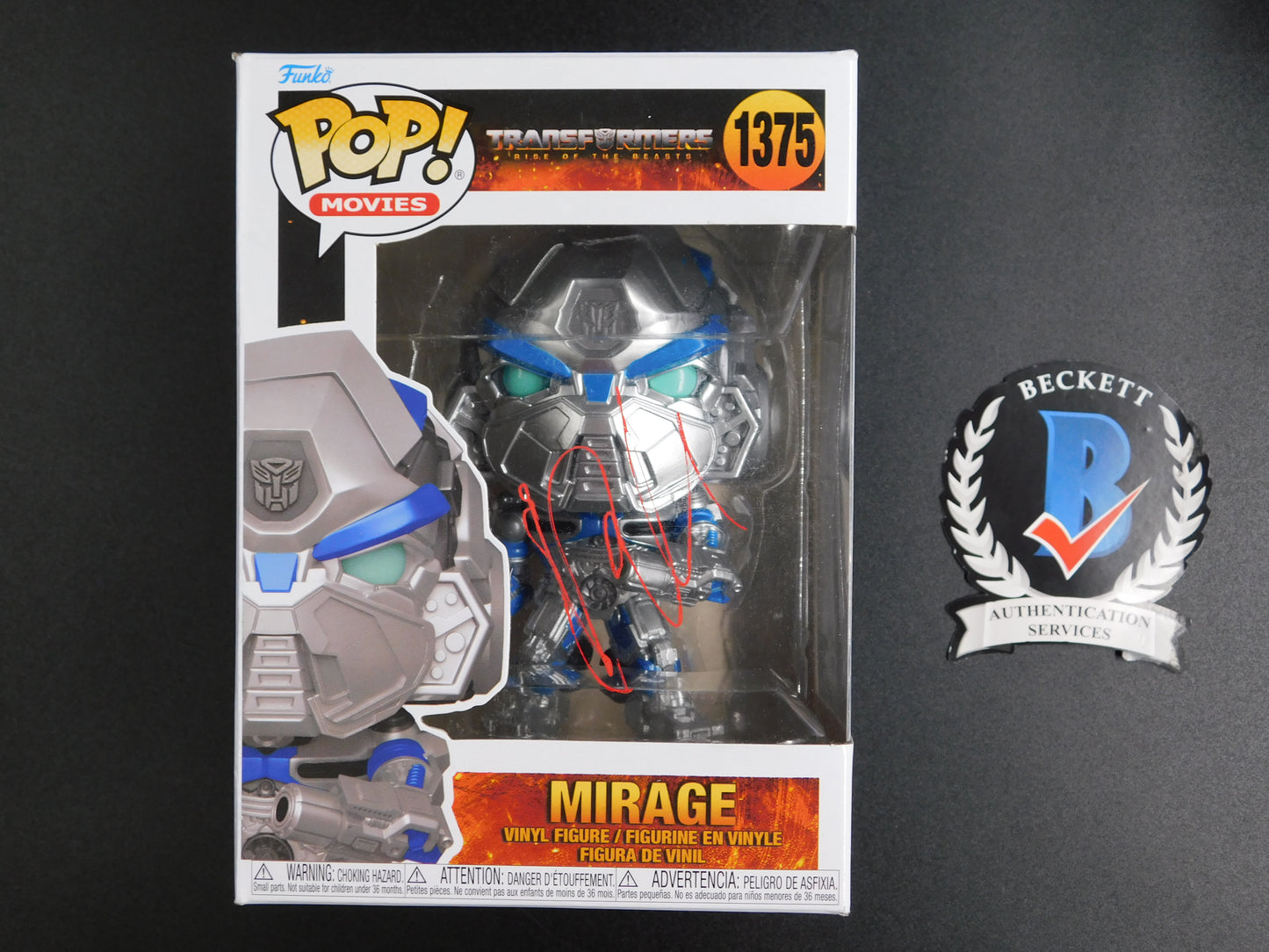 Pete Davidson Signed Autographed Funko Pop 1375 Mirage Transformers BAS COA A