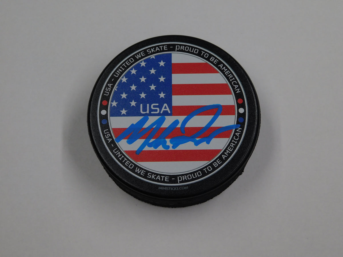 Mike Richter Signed Autographed Team USA Hockey Puck America Rangers JSA COA