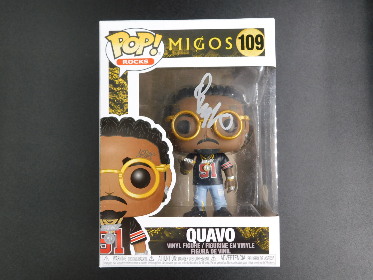 Quavo Signed Autographed Funko Pop 109 Migos Huncho Quality Control JSA COA