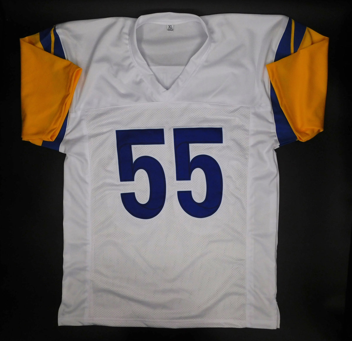 Braden Fiske Signed Autographed Los Angeles Rams White Football Jersey JSA COA