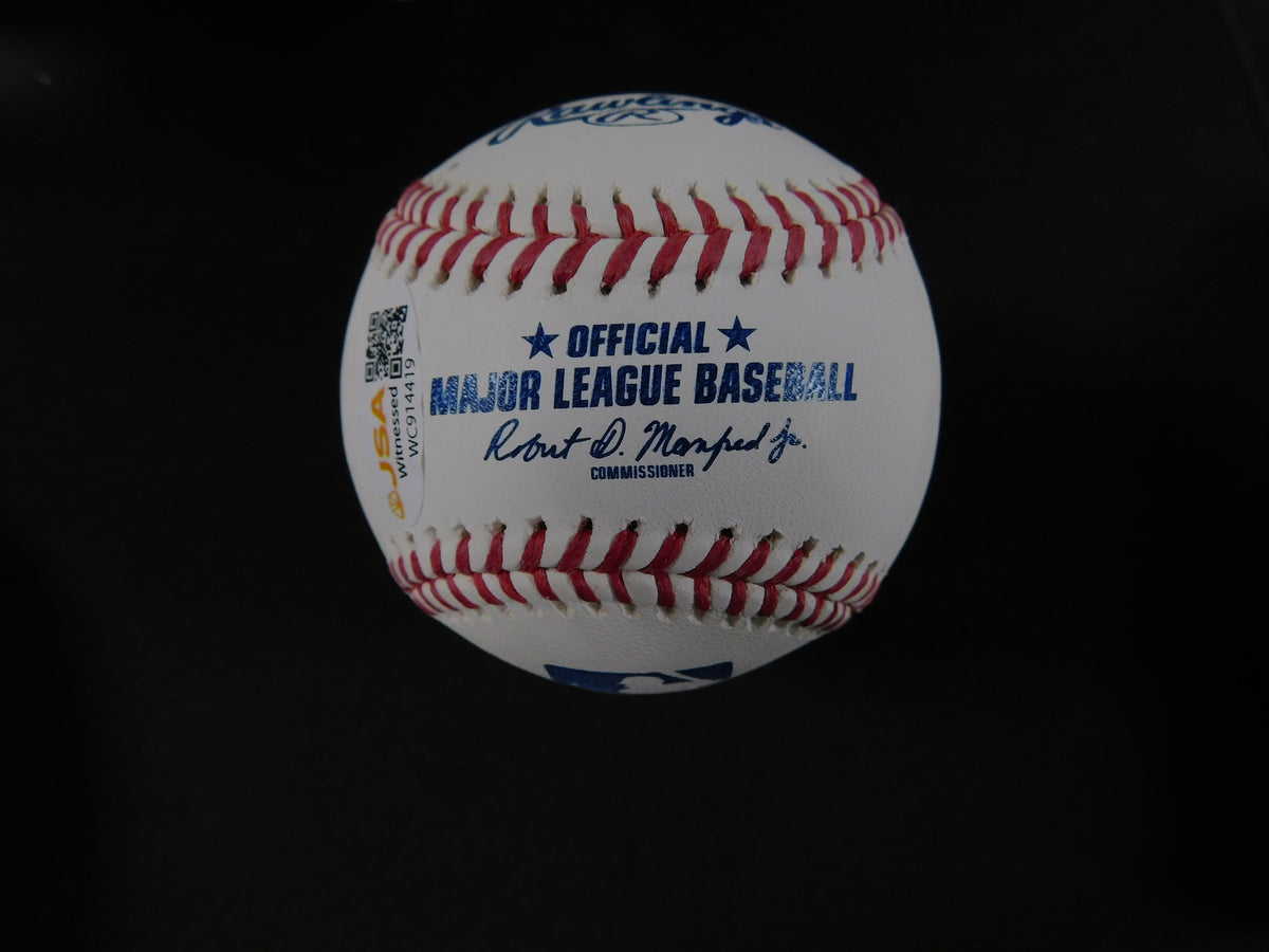 Andrew Fischer Signed Autographed OML Baseball Milwaukee Brewers Italia JSA COA