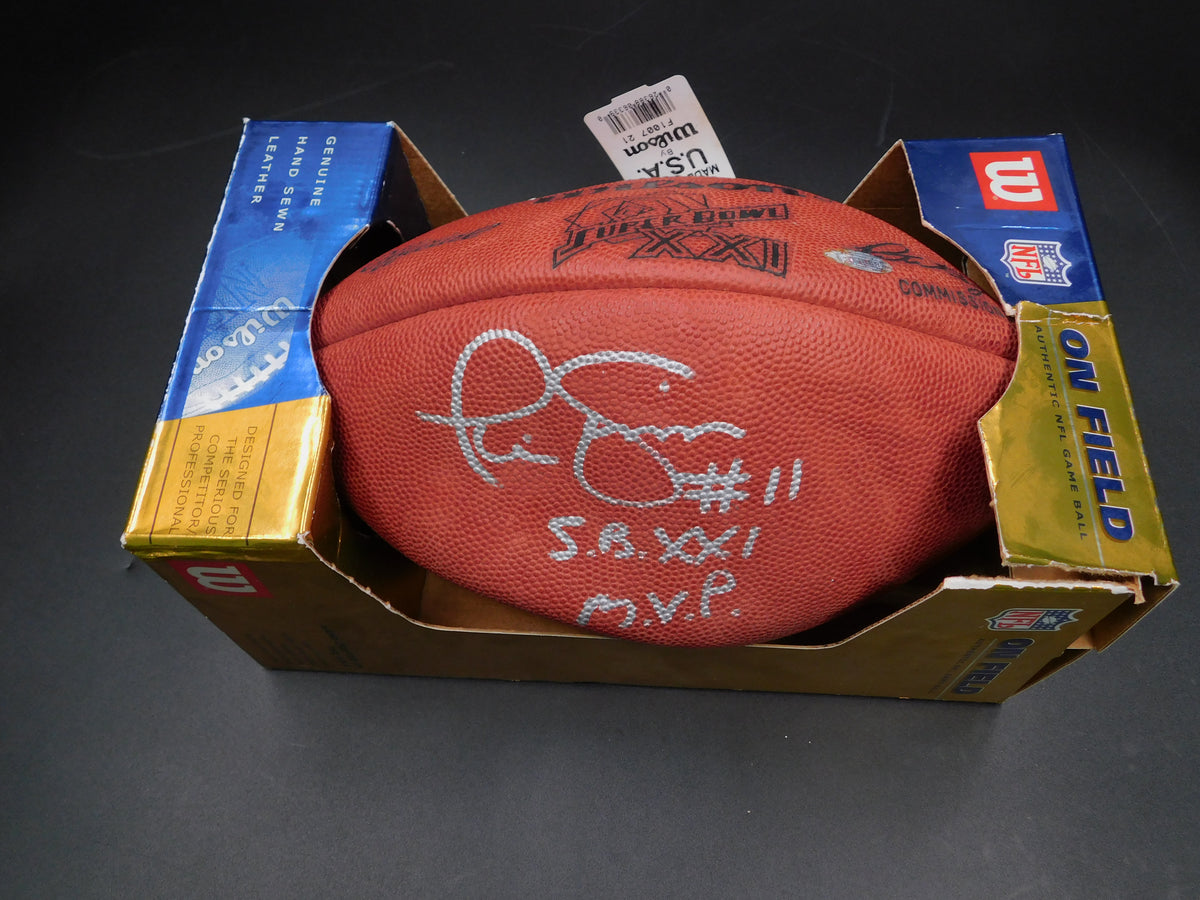 Share Phil Simms Signed Autographed Official Super Bowl XXI Football Steiner COA