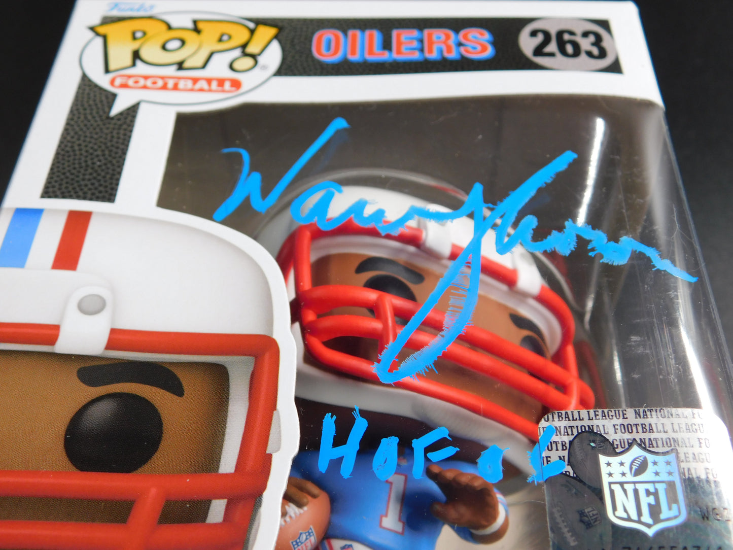 Warren Moon Signed Autographed Funko Pop 263 Houston Oilers NFL HOF JSA COA E