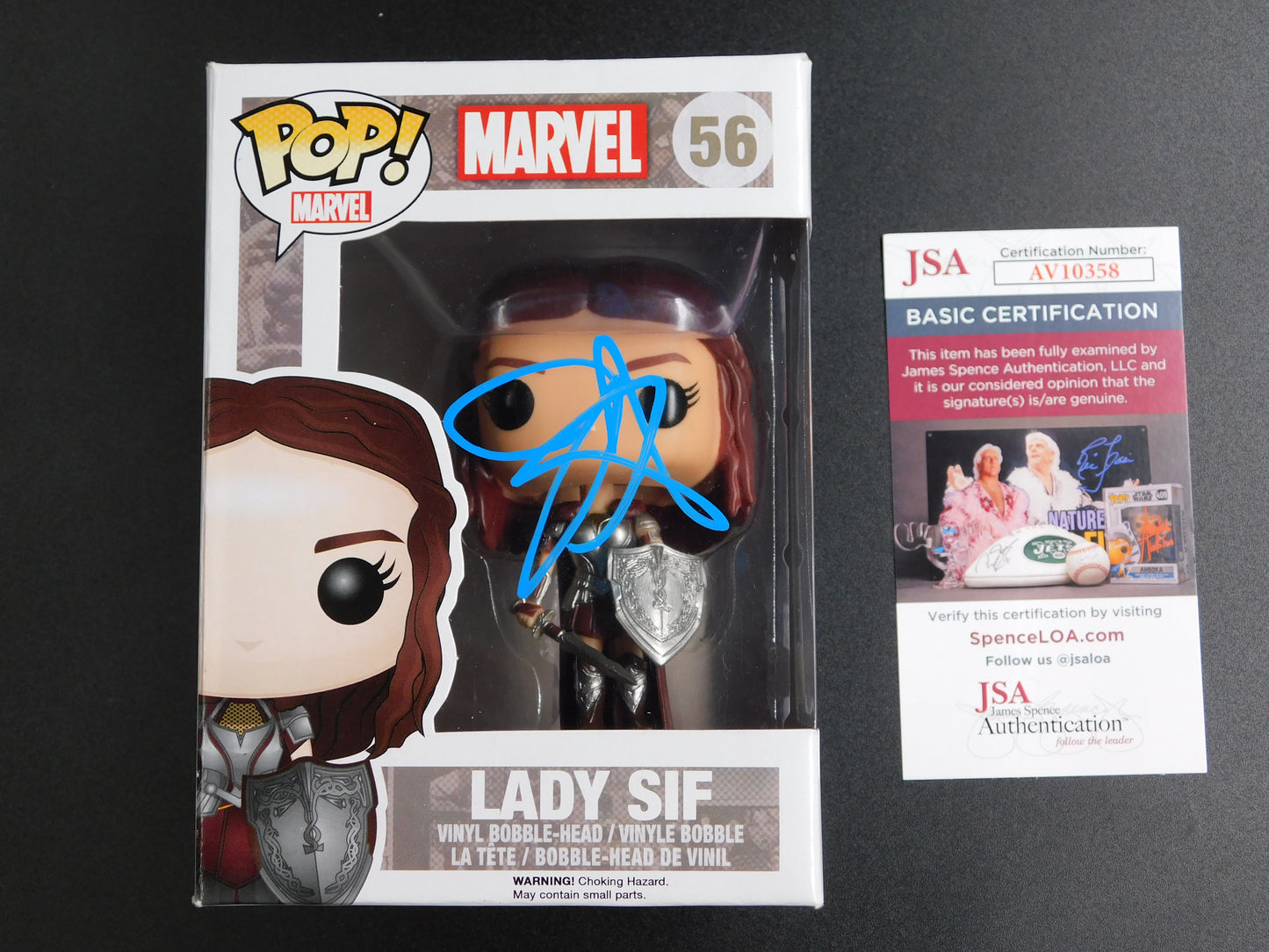 Jaimie Alexander Signed Autographed Funko Pop 56 Lady Sif Marvel Thor JSA COA A
