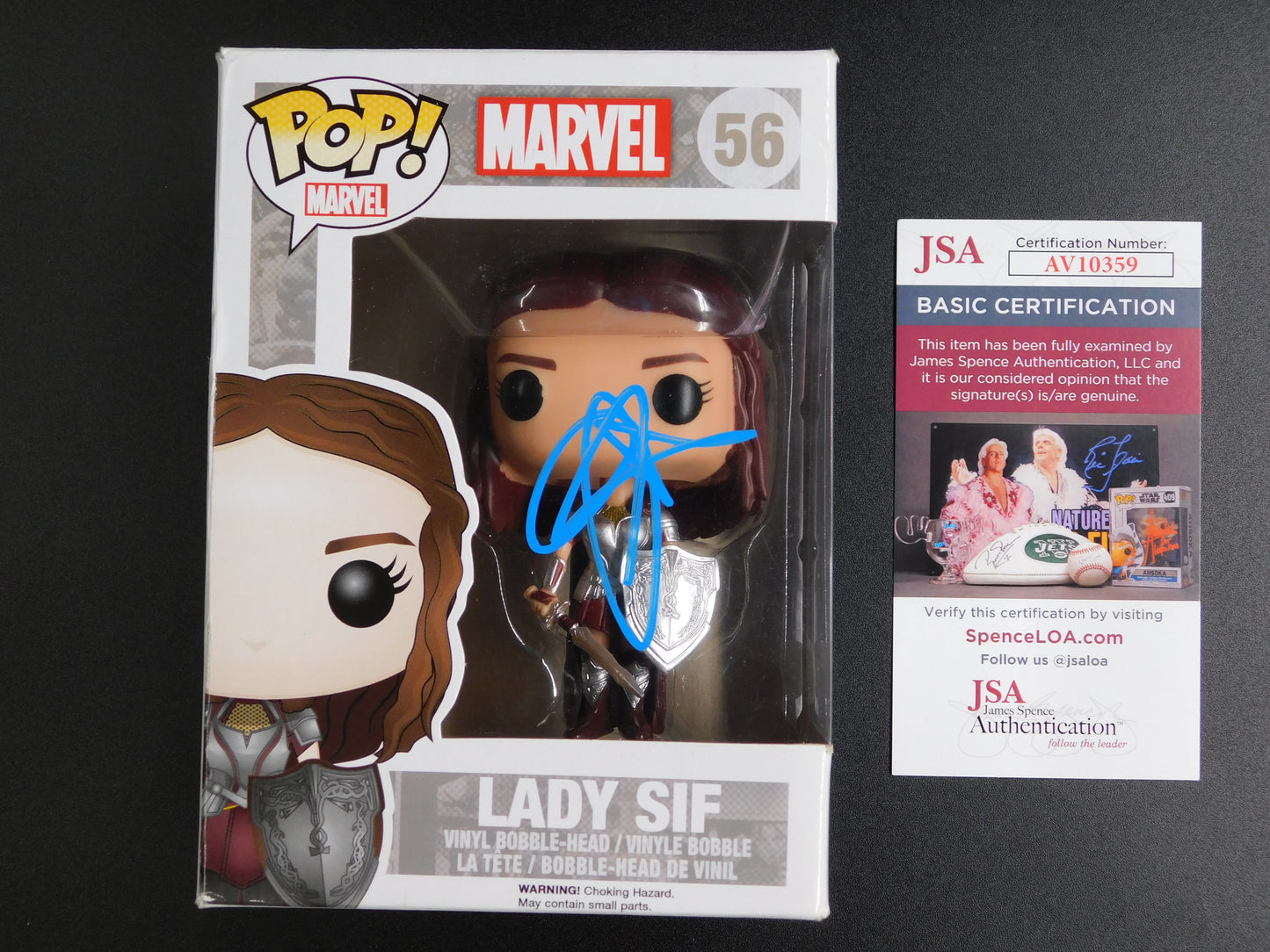 Jaimie Alexander Signed Autographed Funko Pop 56 Lady Sif Marvel Thor JSA COA F