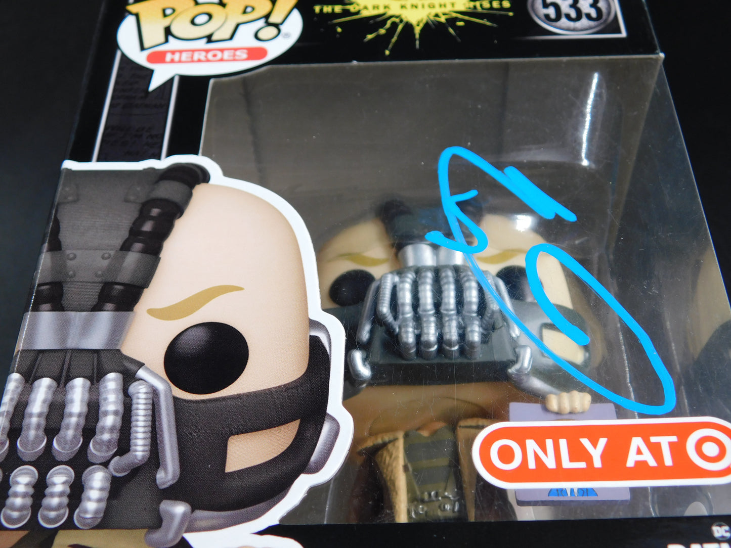Tom Hardy Signed Autographed Funko Pop 533 Bane Batman The Dark Knight JSA COA B