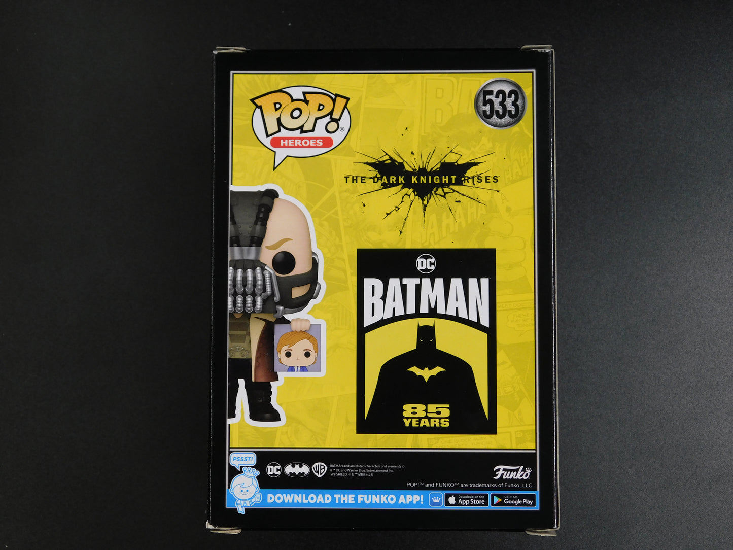 Tom Hardy Signed Autographed Funko Pop 533 Bane Batman The Dark Knight JSA COA B