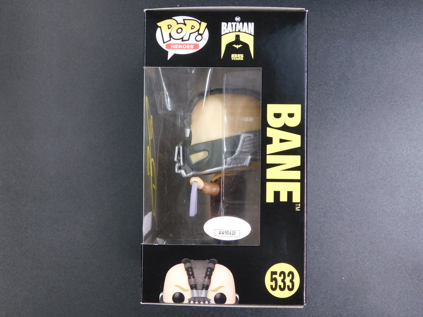 Tom Hardy Signed Autographed Funko Pop 533 Bane Batman The Dark Knight JSA COA E