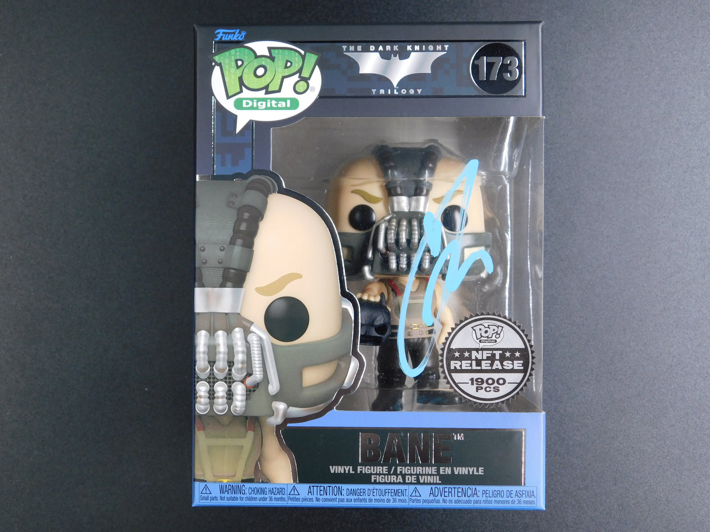 Tom Hardy Signed Autographed Funko Pop 173 NFT /1900 Bane Batman The Dark Knight JSA COA B