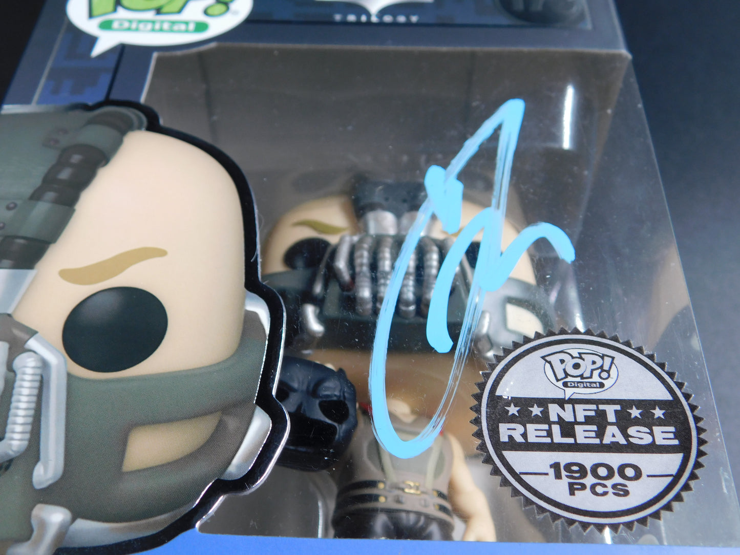 Tom Hardy Signed Autographed Funko Pop 173 NFT /1900 Bane Batman The Dark Knight JSA COA B