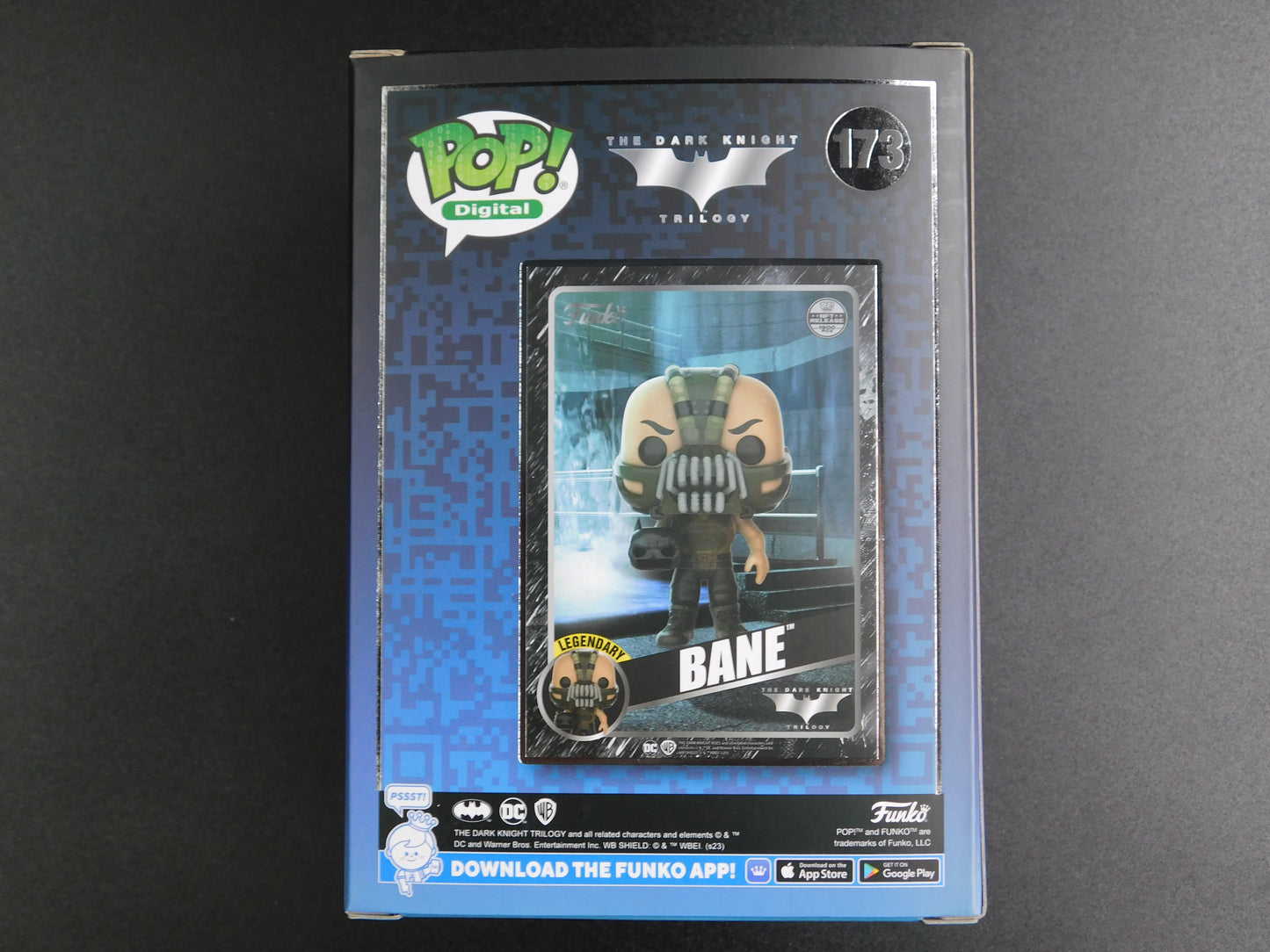 Tom Hardy Signed Autographed Funko Pop 173 NFT /1900 Bane Batman The Dark Knight JSA COA B