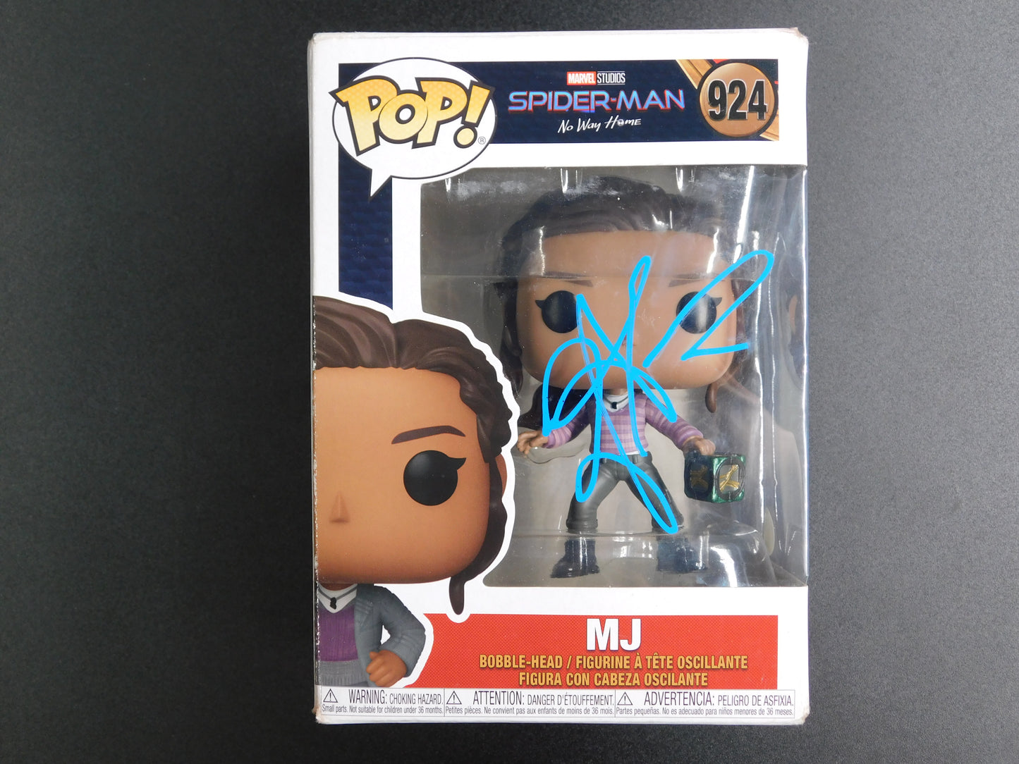 Zendaya Signed Autographed Funko Pop 924 MJ Mary Jane Spider-Man Marvel JSA LOA