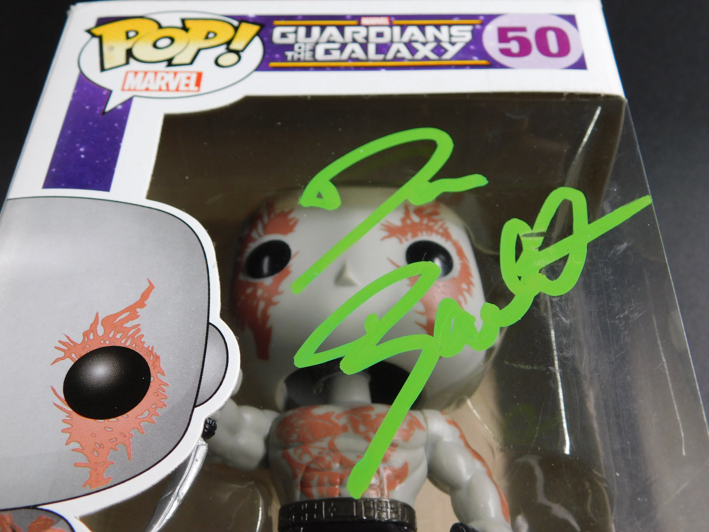 Dave Bautista Signed Autographed Funko Pop 50 Drax Guardians of The Galaxy JSA COA