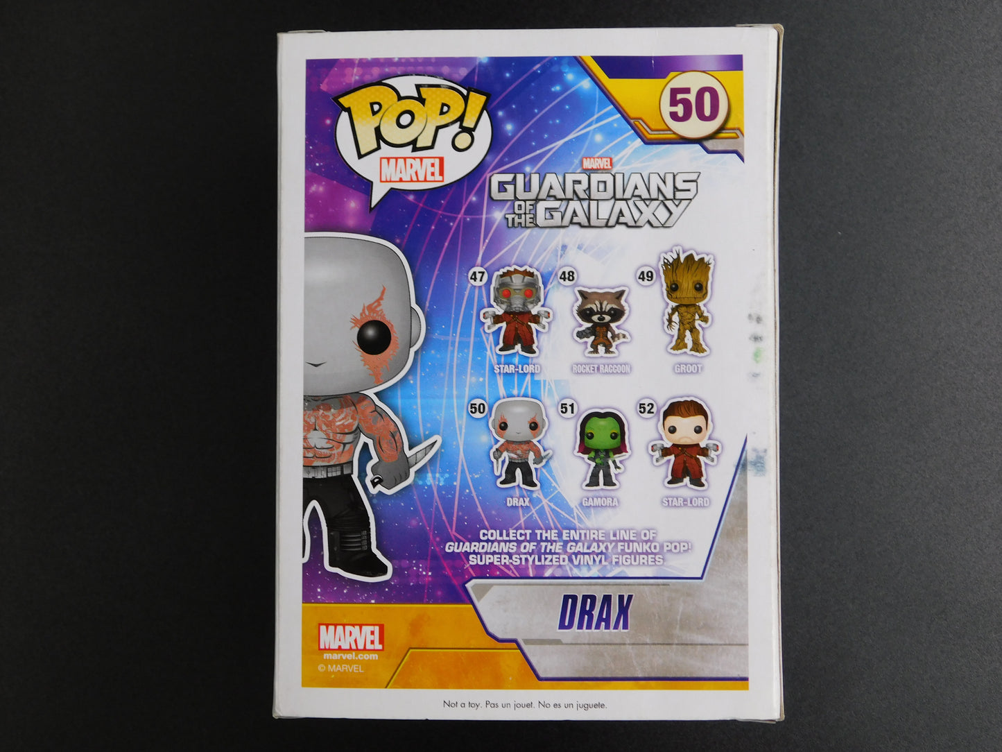 Dave Bautista Signed Autographed Funko Pop 50 Drax Guardians of The Galaxy JSA COA