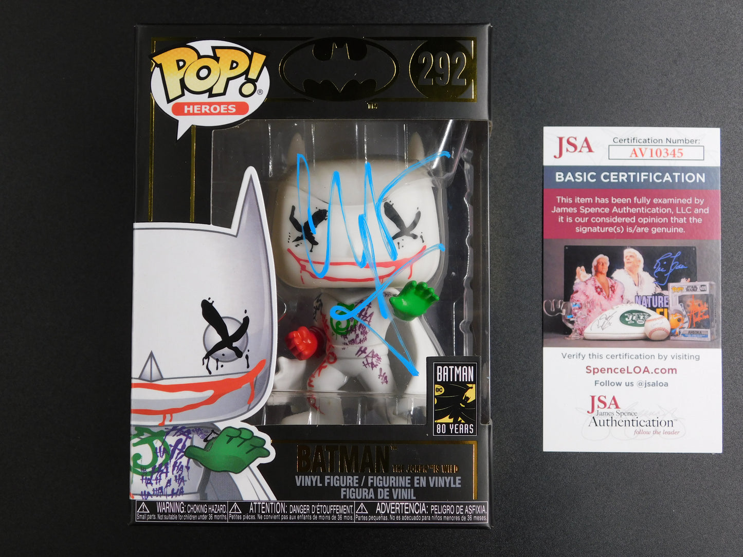 Christian Bale Signed Autographed Funko Pop 292 Batman The Joker Is Wild JSA COA